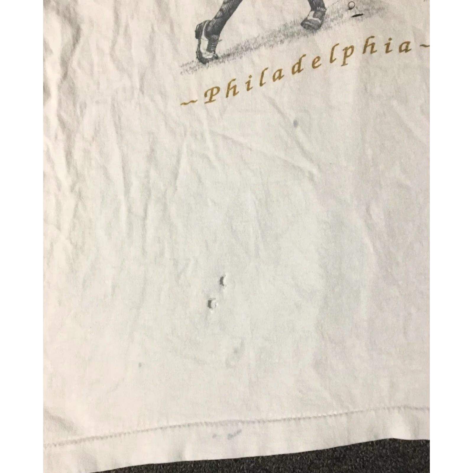 Vintage VINTAGE Philadelphia Golf Faded Distressed Shirt XL USA 90s Grunge Single Stitch White Men T-Shirt Size US XL / EU 56 / 4 - 5 Thumbnail