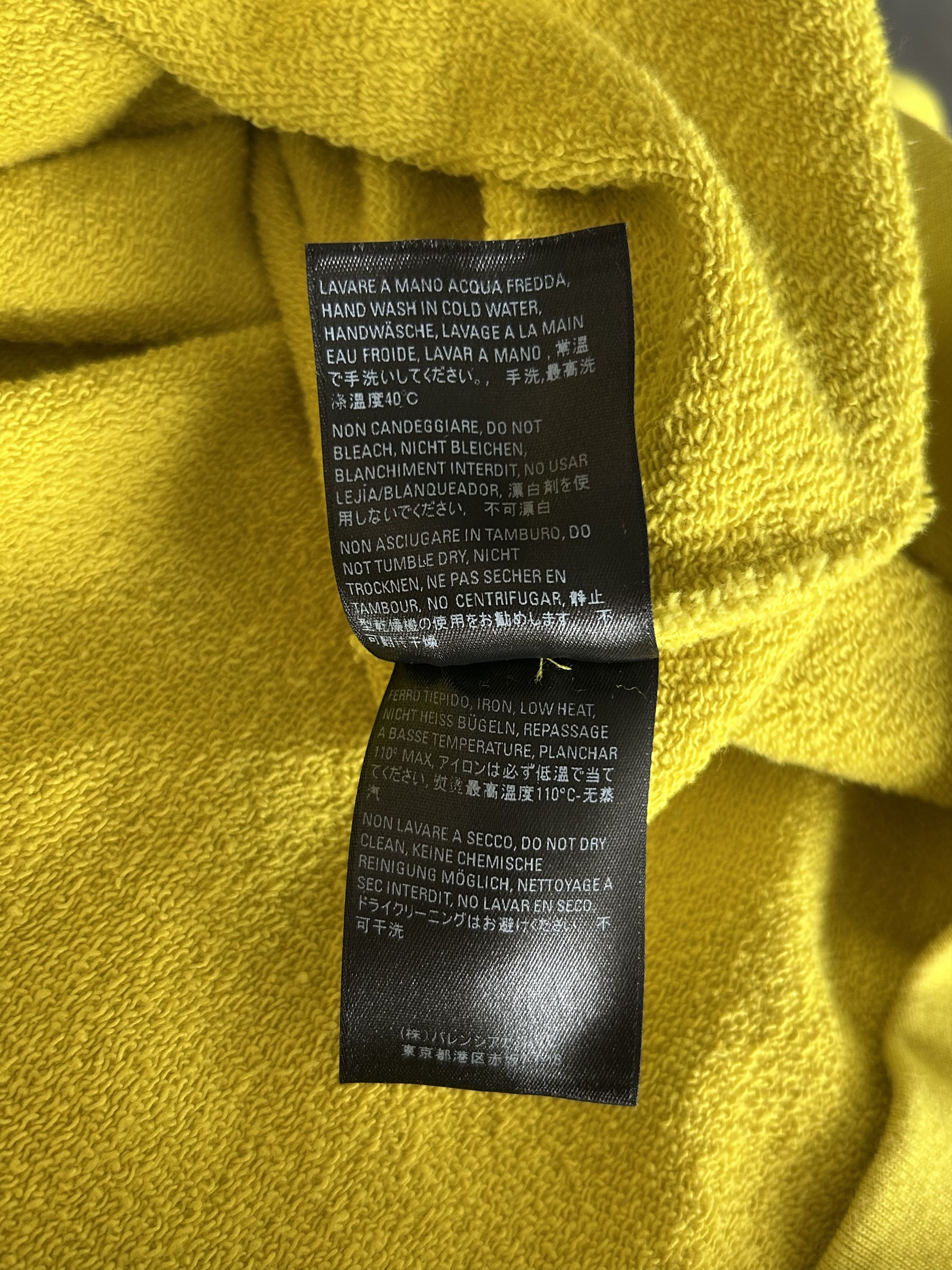 Balenciaga Balenciaga Yellow & Black Logo Hoodie Size US XS / EU 42 / 0 - 5 Thumbnail