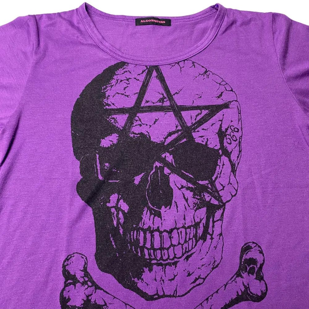 Japanese Brand 2000's Algonquins Skull Asymetrical Shirt Size US M / EU 48-50 / 2 - 2 Thumbnail
