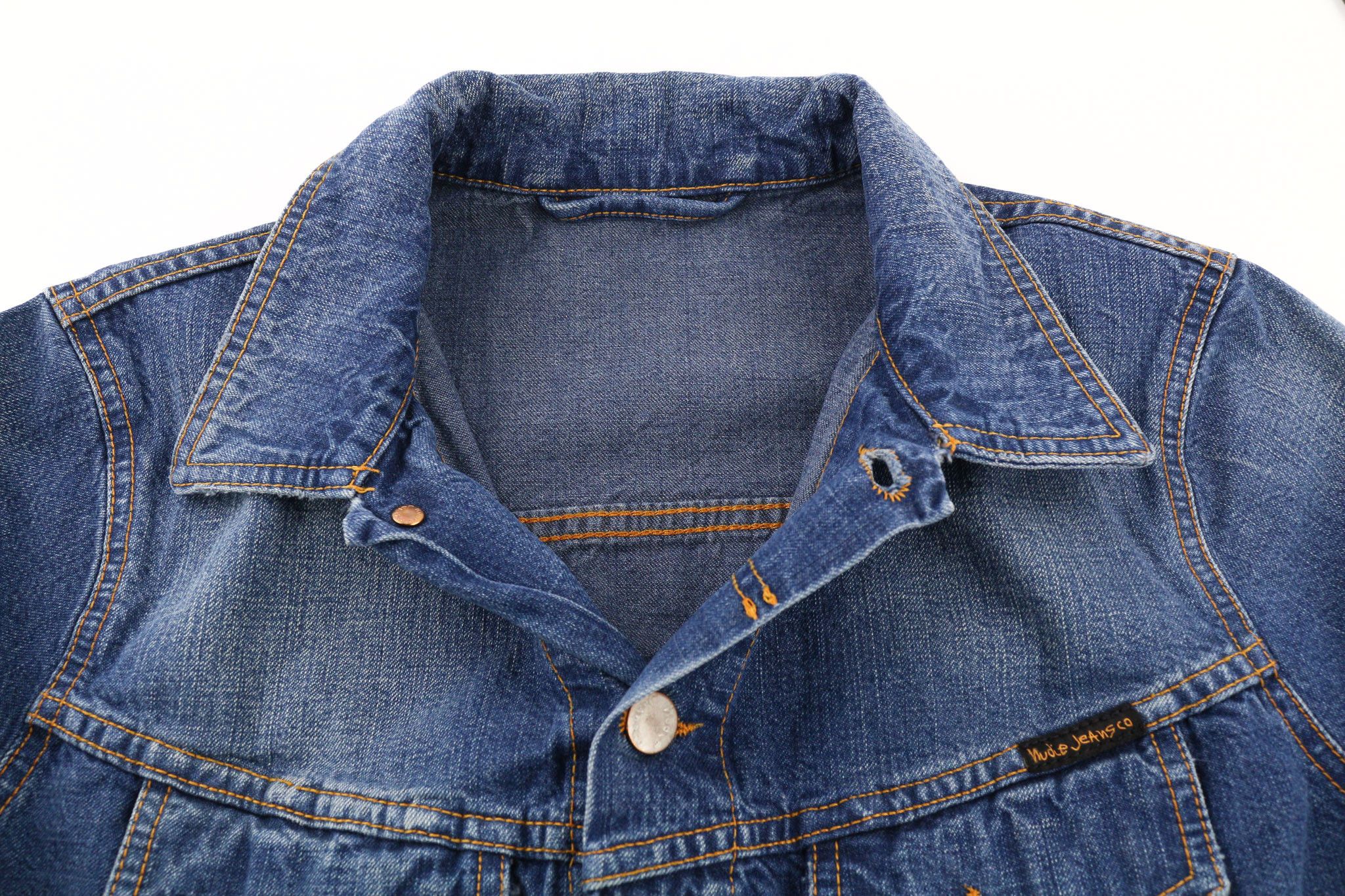 Nudie Jeans TERRY WORN IN S Blue Faded Cotton Unlined Jacket 80779 Size US S / EU 44-46 / 1 - 4 Thumbnail