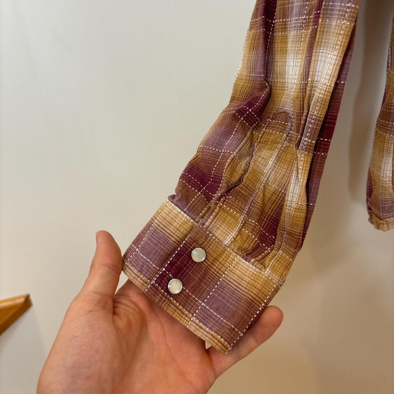 Vintage Vintage Wrangler Pearl Snap Button Up Flannel Size US S / EU 44-46 / 1 - 4 Thumbnail