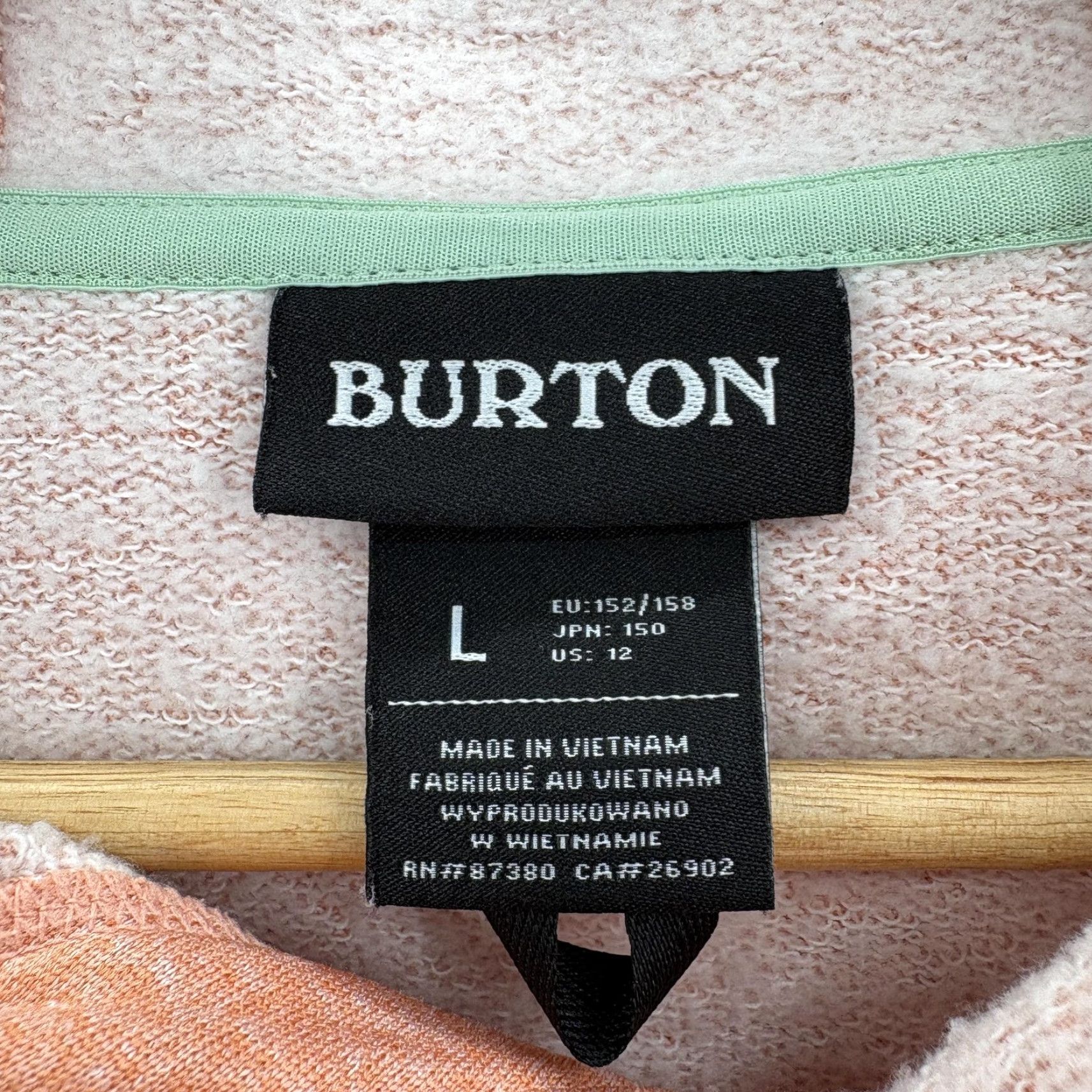 Burton Burton Hoodie Womens L Orange Oak Pullover Snowboard Logo Fleece Size L / US 10 / IT 46 - 3 Thumbnail