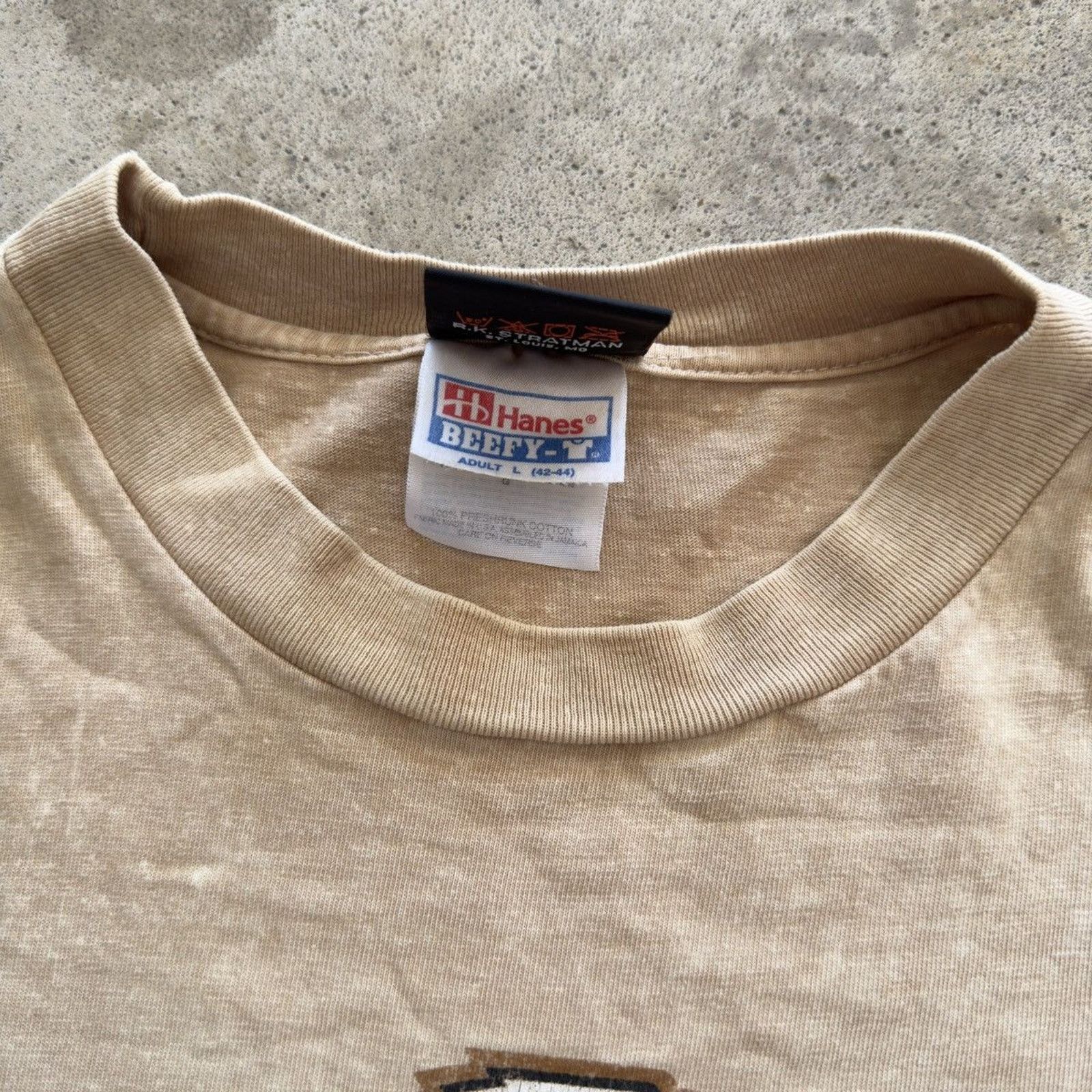 Harley Davidson Harley Faded Beige Logo Shirt ERD Grunge Chrome WCC Biker Size US L / EU 52-54 / 3 - 4 Thumbnail