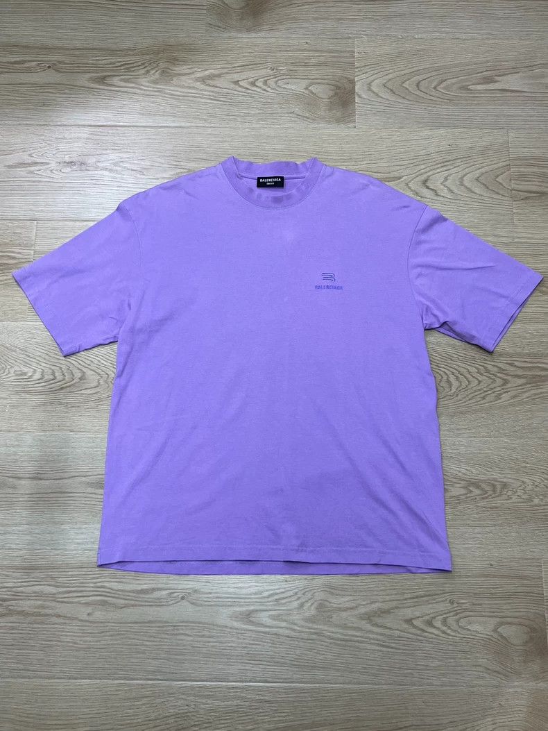 Balenciaga Emblem Short Sleeve Lavender M