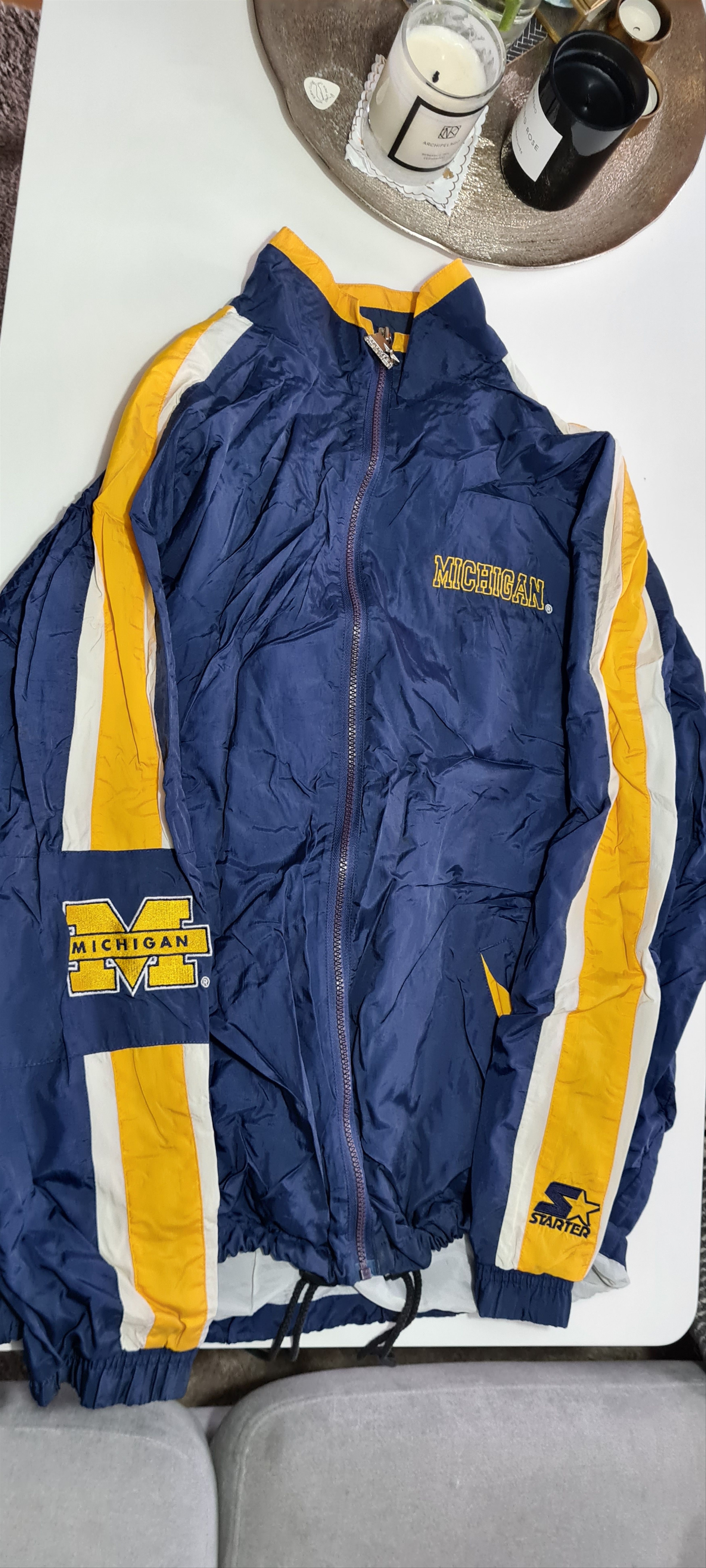 Starter Michigan フード付きジャケット M Vintage Starter Michigan Wolverines Puffer Jacket Men's XL