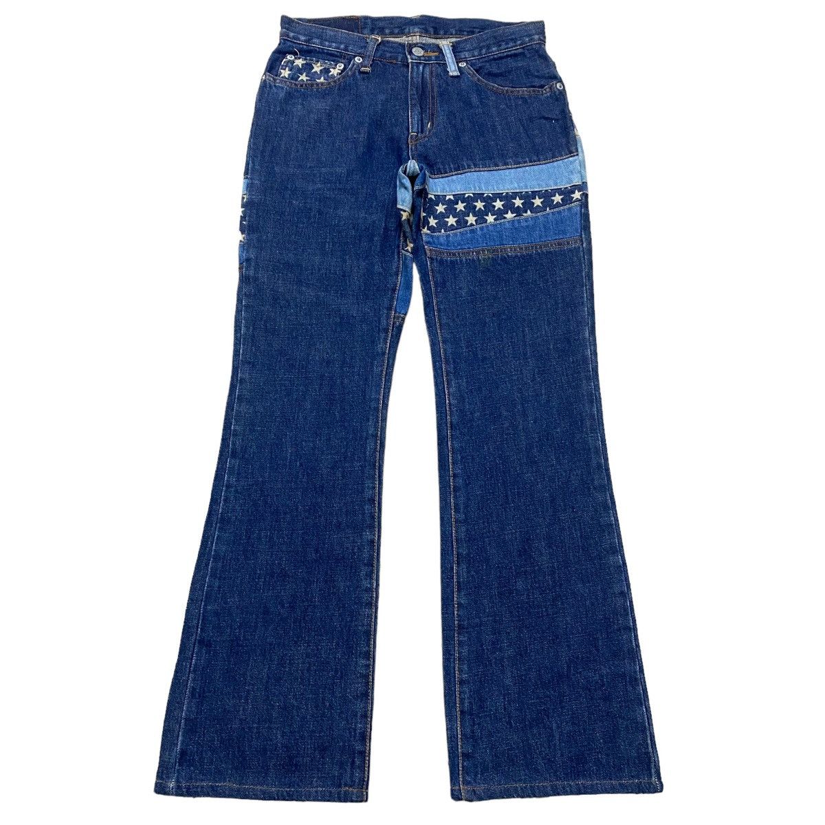 Hysteric Glamour Hysteric Glamour Hagi Patchwork American Flare Jeans Size 26" / US 2 / IT 38 - 2 Thumbnail