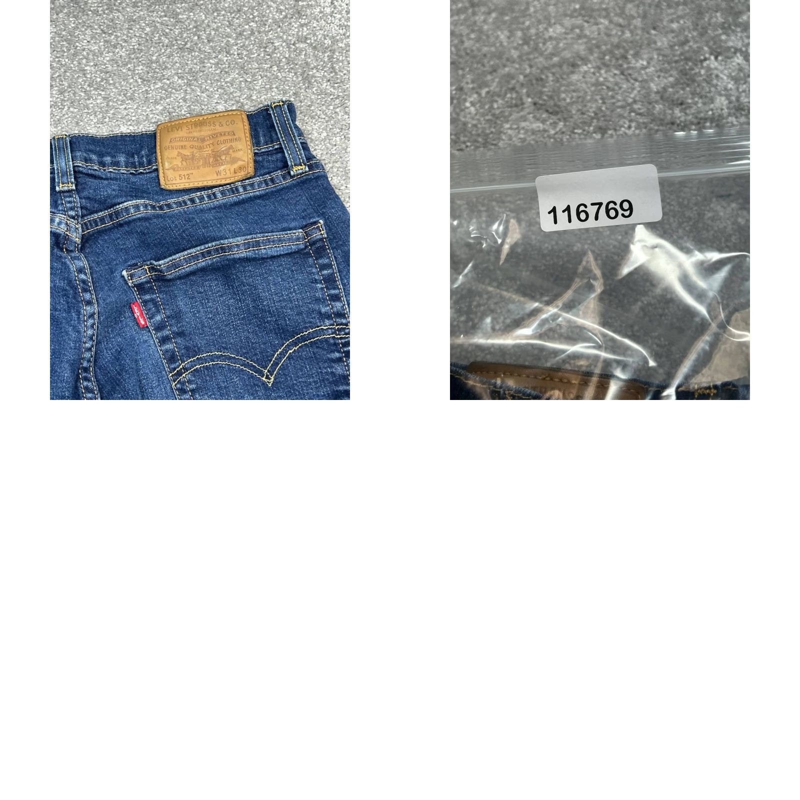 Levi's Levi's 512 Slim Jeans Mens 31 Blue Denim Mid Rise Straight Leg 28x28 Size US 31 - 8 Thumbnail