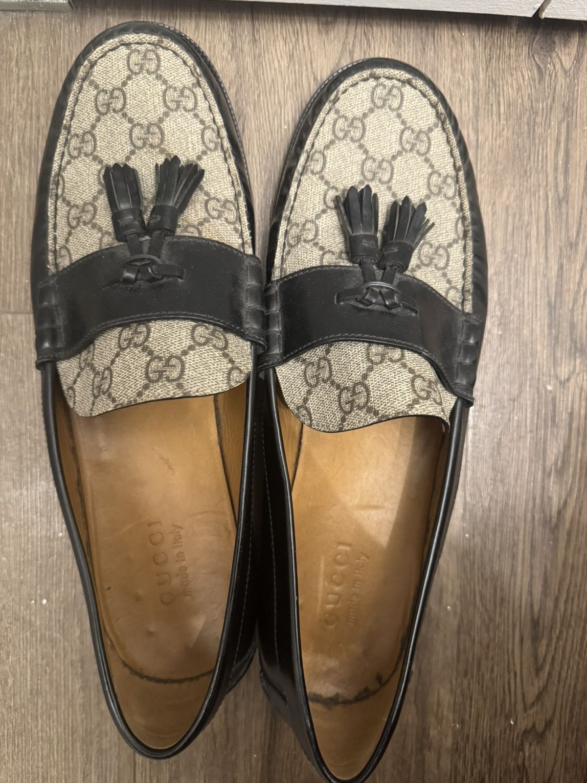 Gucci Gucci GG Supreme Canvas Tassel Loafers Size US 13 / EU 46 - 4 Thumbnail