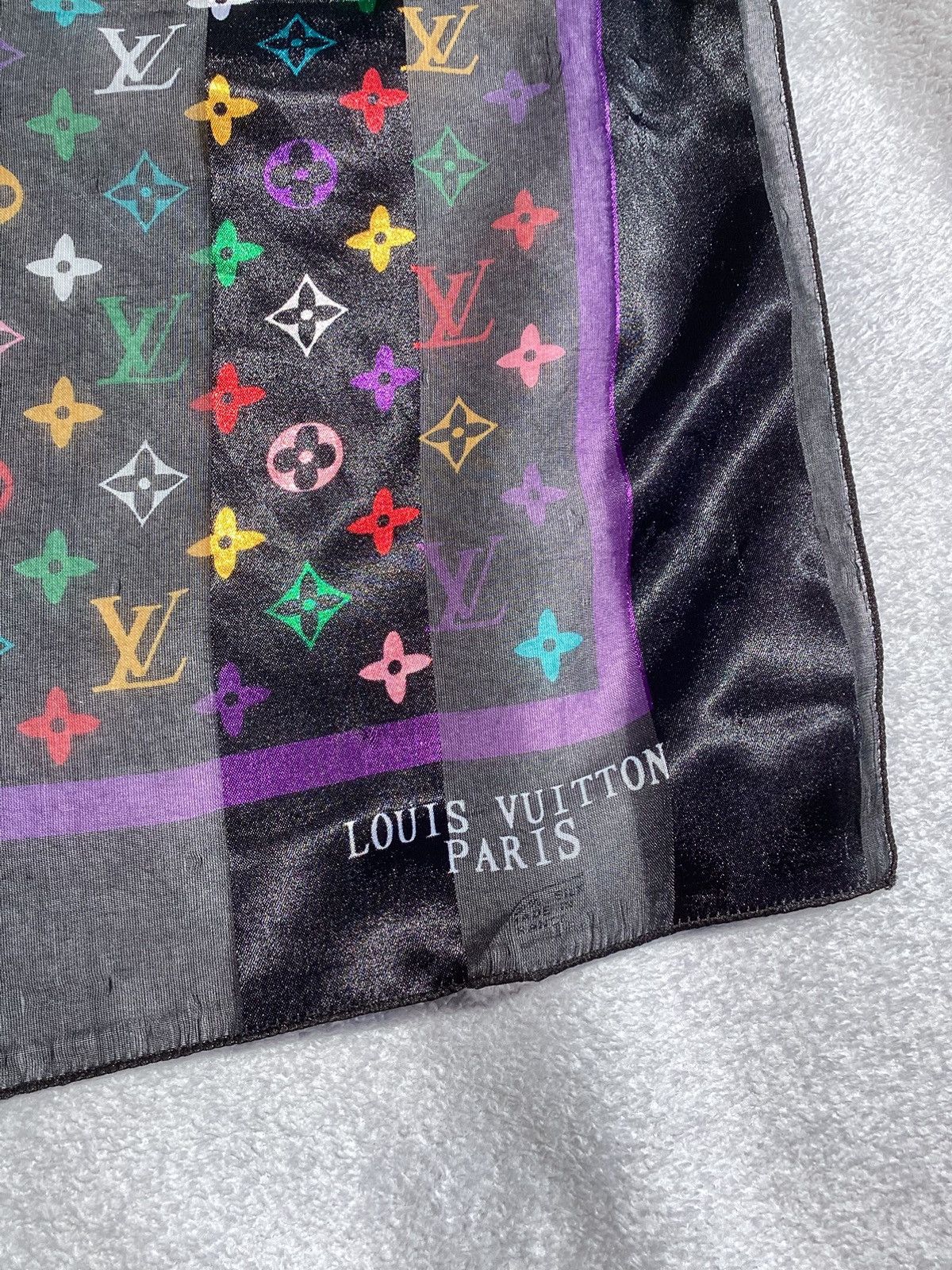 Other 90s Louis Vuitton Paris France rainbow monogram silk bandana Size ONE SIZE - 3 Thumbnail