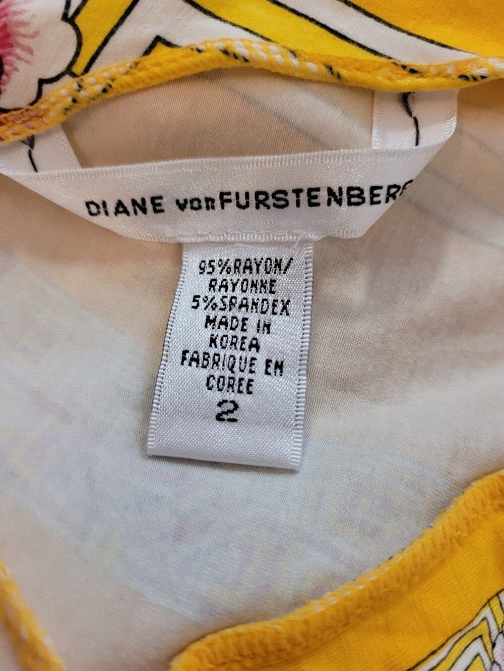 Diane von Furstenberg Diane Von Furstenberg Willow Yellow Floral Wrap Dress - 2 Size XS / US 0-2 / IT 36-38 - 6 Thumbnail