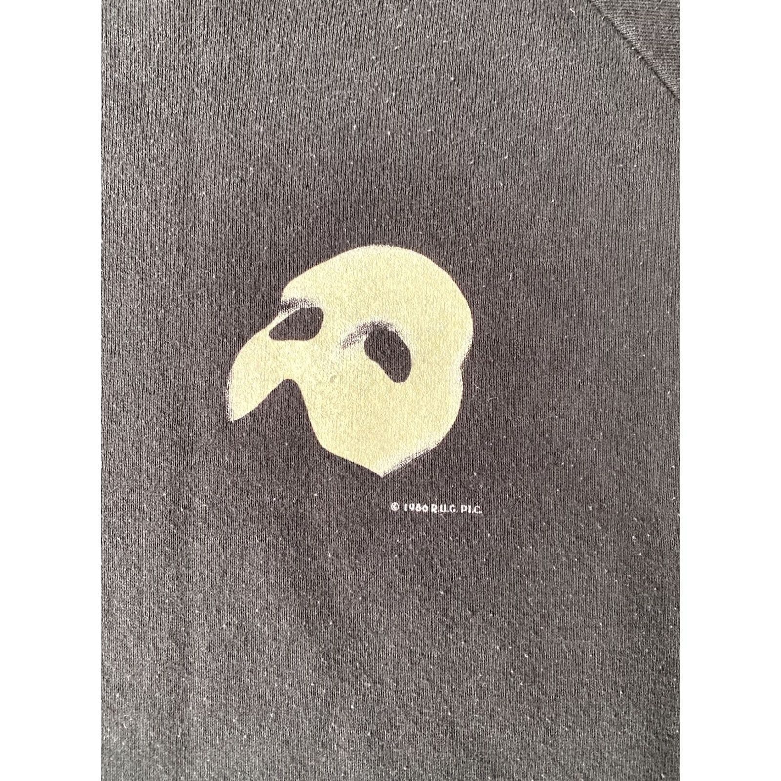 Fruit Of The Loom VINTAGE Phantom of the Opera 50/50 Crewneck Sweatshirt XL USA Crew Neck Unisex 80s Graphic Print Black Cotton Blend Fruit of the Loom Size US XL / EU 56 / 4 - 4 Thumbnail