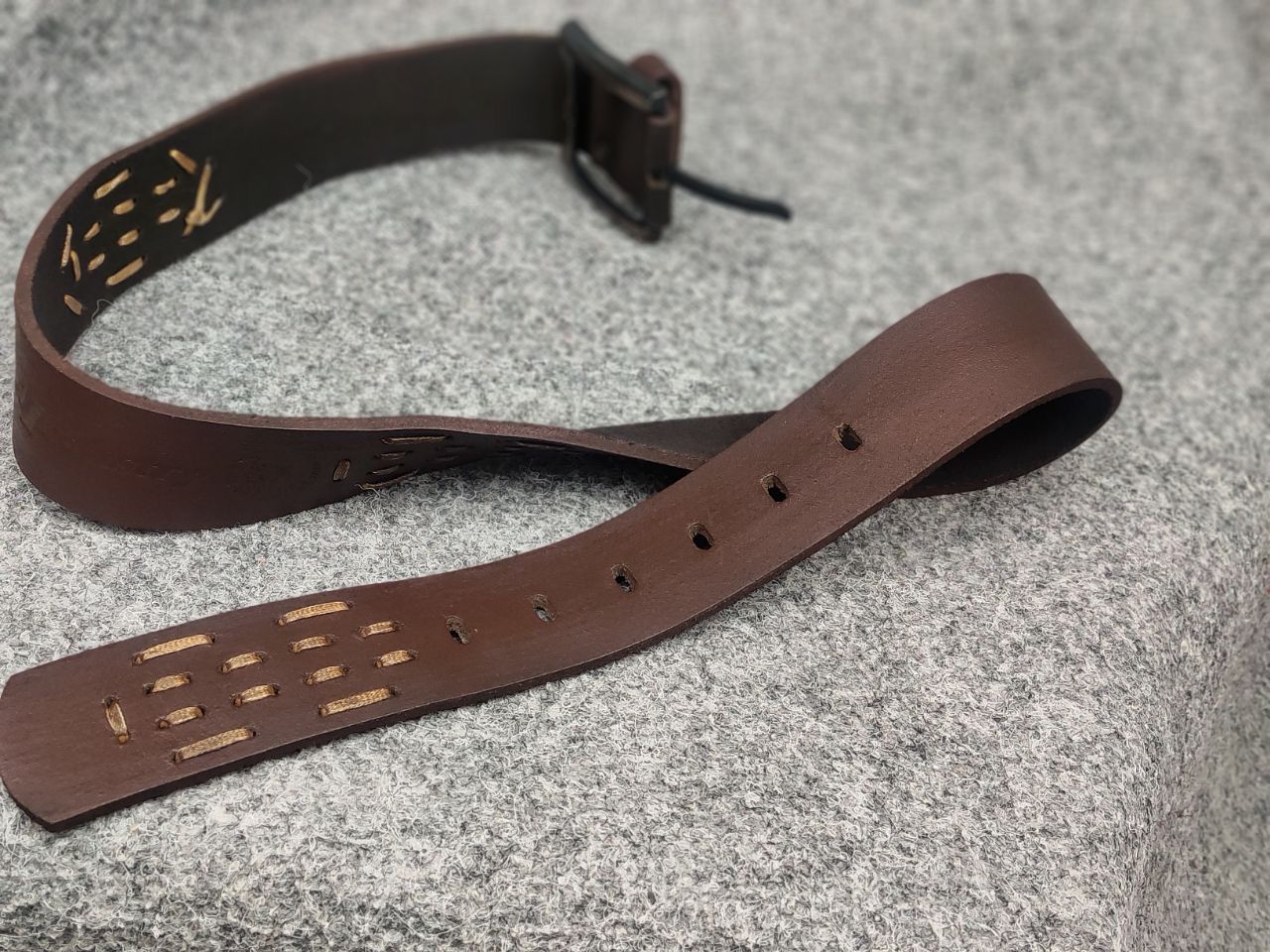Diesel Diesel Industry Vintage Dark Brown Logo Mens Belt Y2K Style Size ONE SIZE - 8 Thumbnail