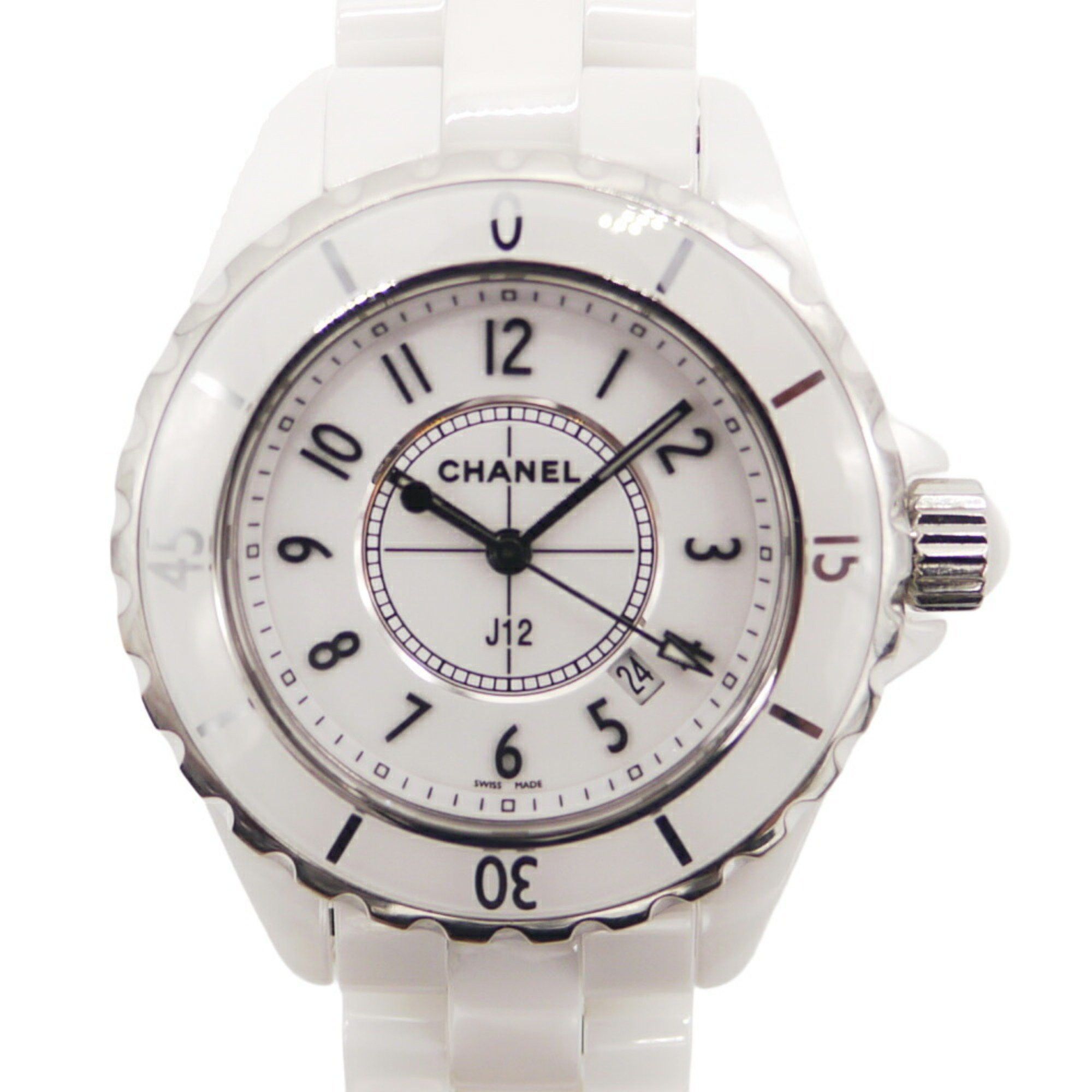 Chanel CHANEL J12 White Ceramic Quartz Watch with Dial H0968 Size ONE SIZE - 1 Thumbnail