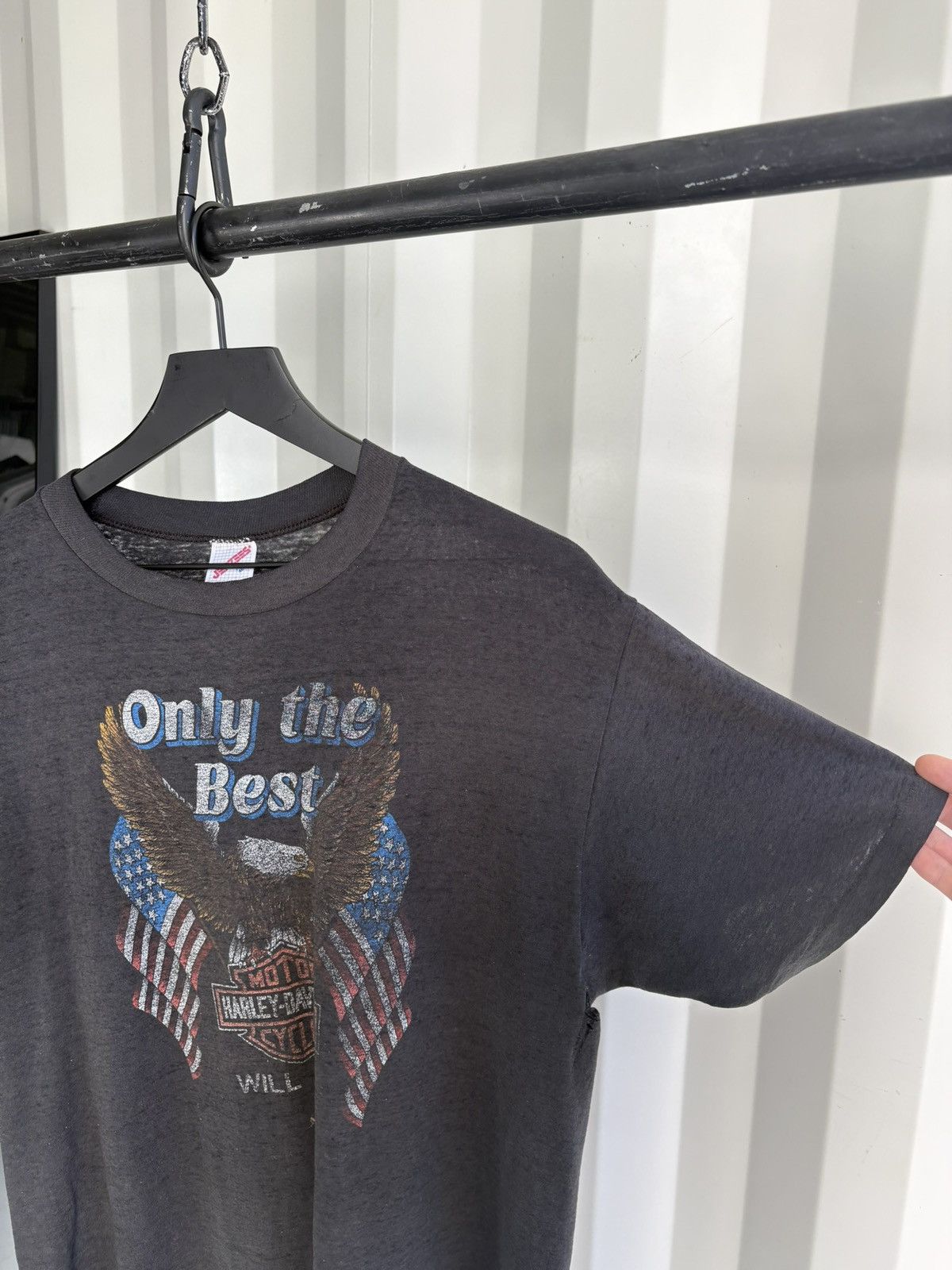 Harley Davidson Thrashed Harley Only the Best Faded Shirt Erd grunge Thin Size US XL / EU 56 / 4 - 3 Thumbnail