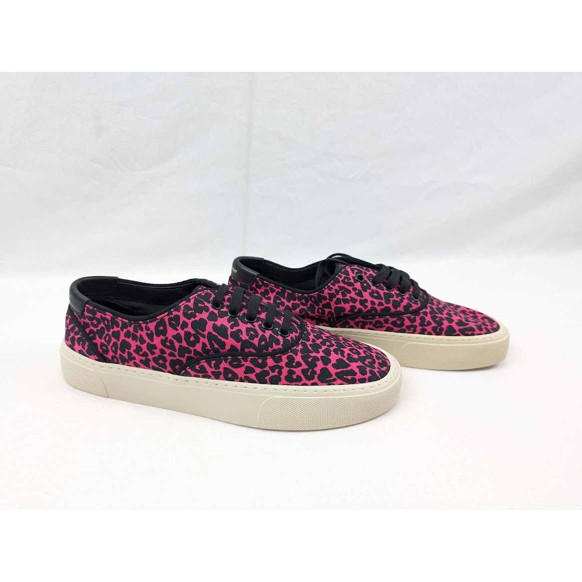 Saint Laurent Paris o1rshd1 Women's Venice Low Top SL Sneakers in Fuxia Nero Size US 10 / IT 40 - 12 Thumbnail