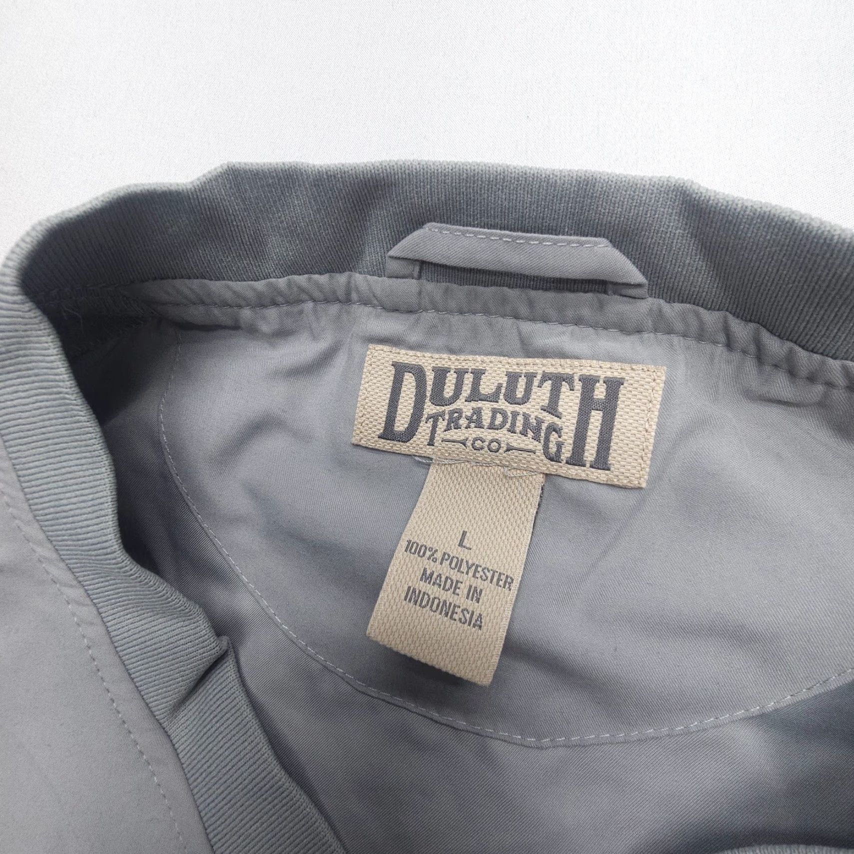 Vintage Duluth Bogey Windshirt Jacket Mens Large Gray Windbreaker Wind-Resistant Outdoor Golf Jacket Size US L / EU 52-54 / 3 - 4 Thumbnail