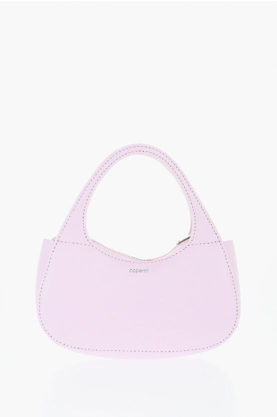 Coperni Leather Mini Baguette Bag With Removable Shoulder Strap in Pink, Women's