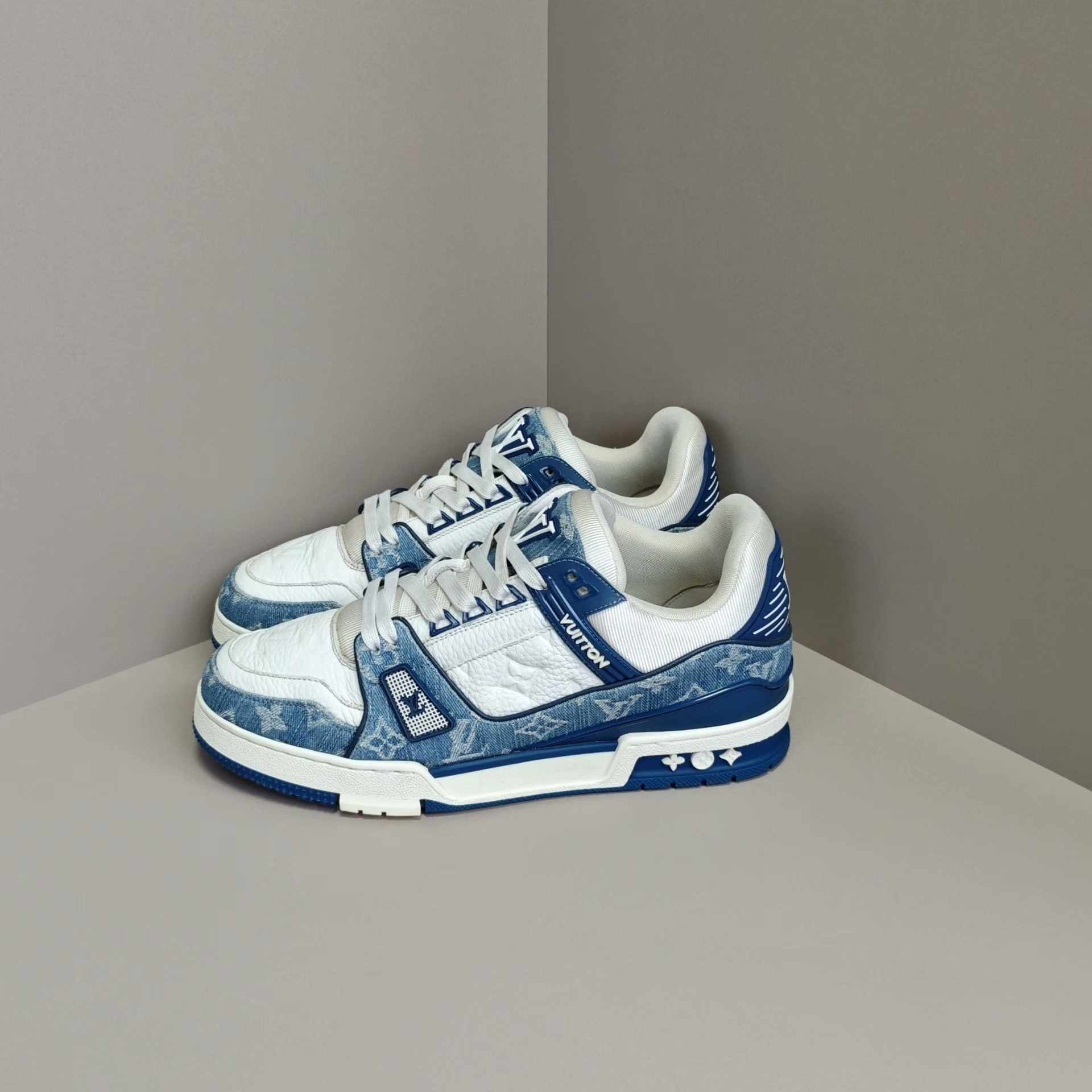 Louis Vuitton Louis Vuitton Training Denim Blue Lowtop Sneakers 8 Men Size US 8 / EU 41 - 1 Thumbnail