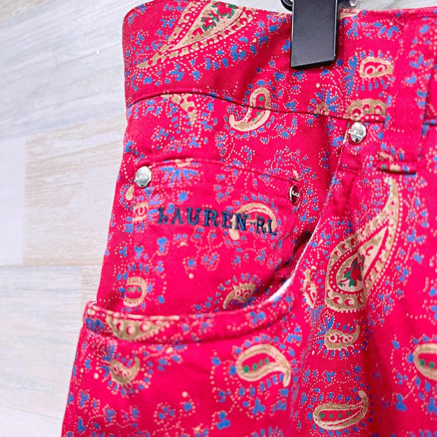 Lauren Ralph Lauren LRL RALPH LAUREN Paisley Crop Pants Red Womens 16W Size 38" / US 16 / IT 52 - 6 Thumbnail