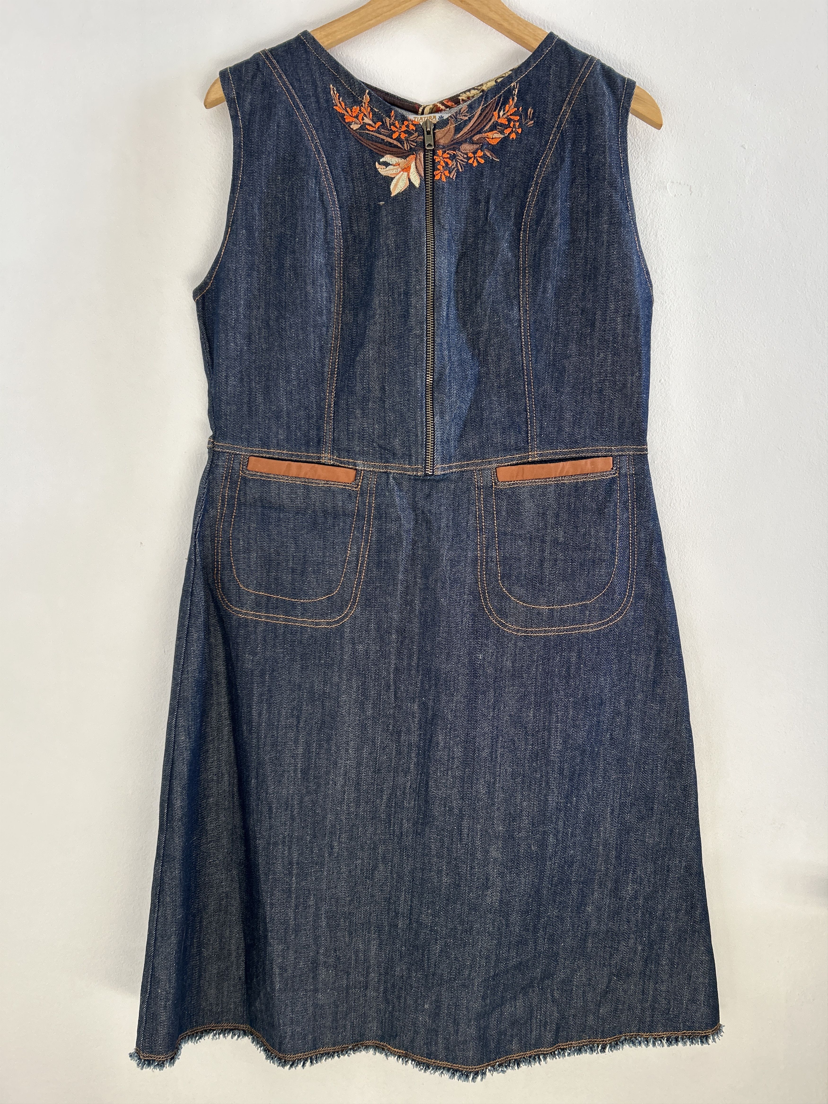 Vintage Vintage 70s Denim Shift Dress Size L / US 10 / IT 46 - 7 Thumbnail