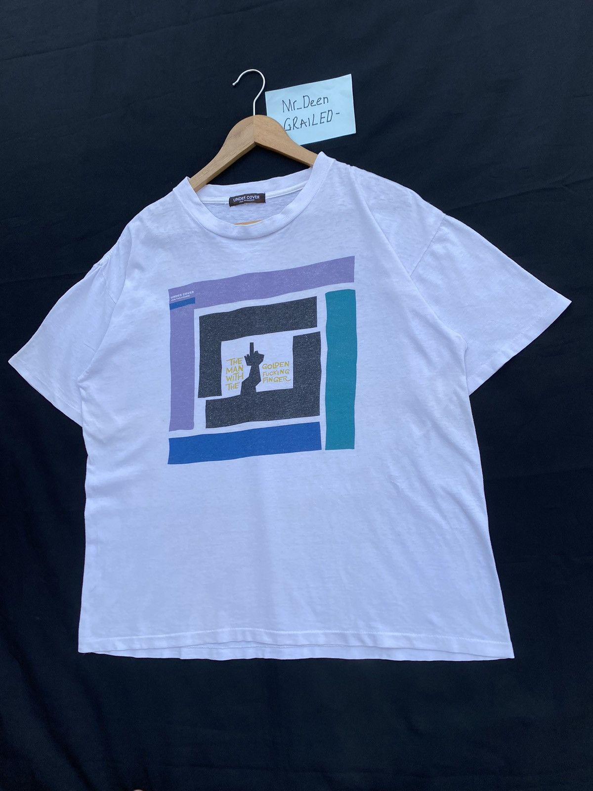 Jun Takahashi Vtg 90s Undercover The Man with Golden Fucking Finger Tshirt Size US M / EU 48-50 / 2 - 3 Thumbnail