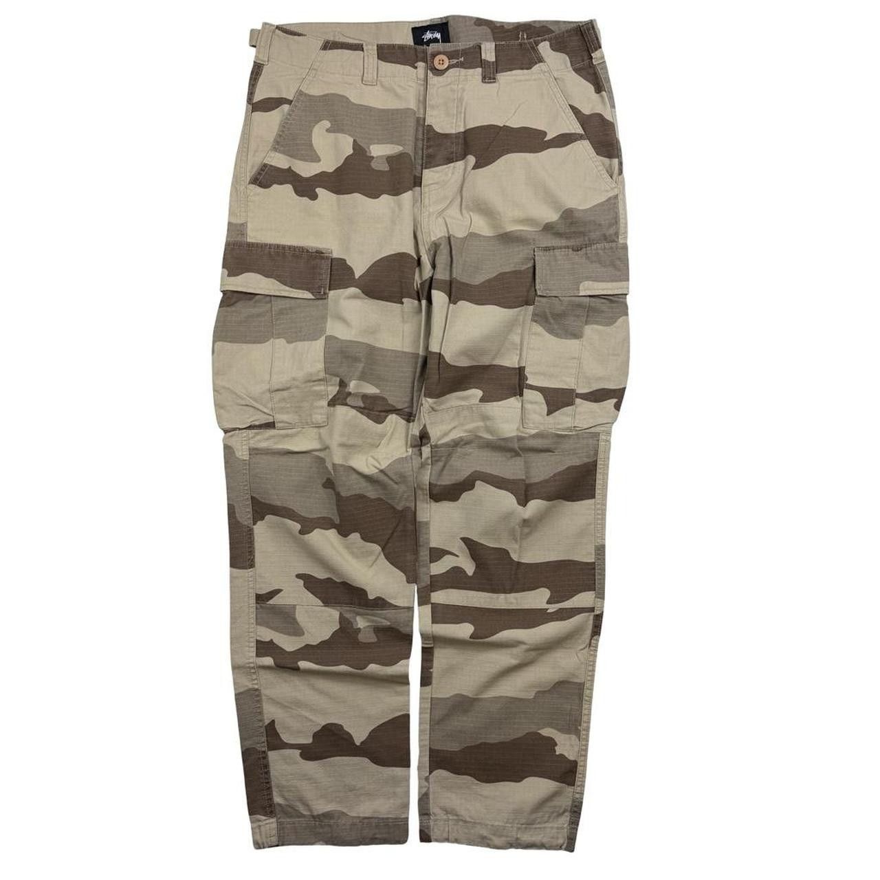 Stussy Vintage Stussy Camo Cargo Trousers - Waist: 32” Size US 32 / EU 48 - 1 Thumbnail