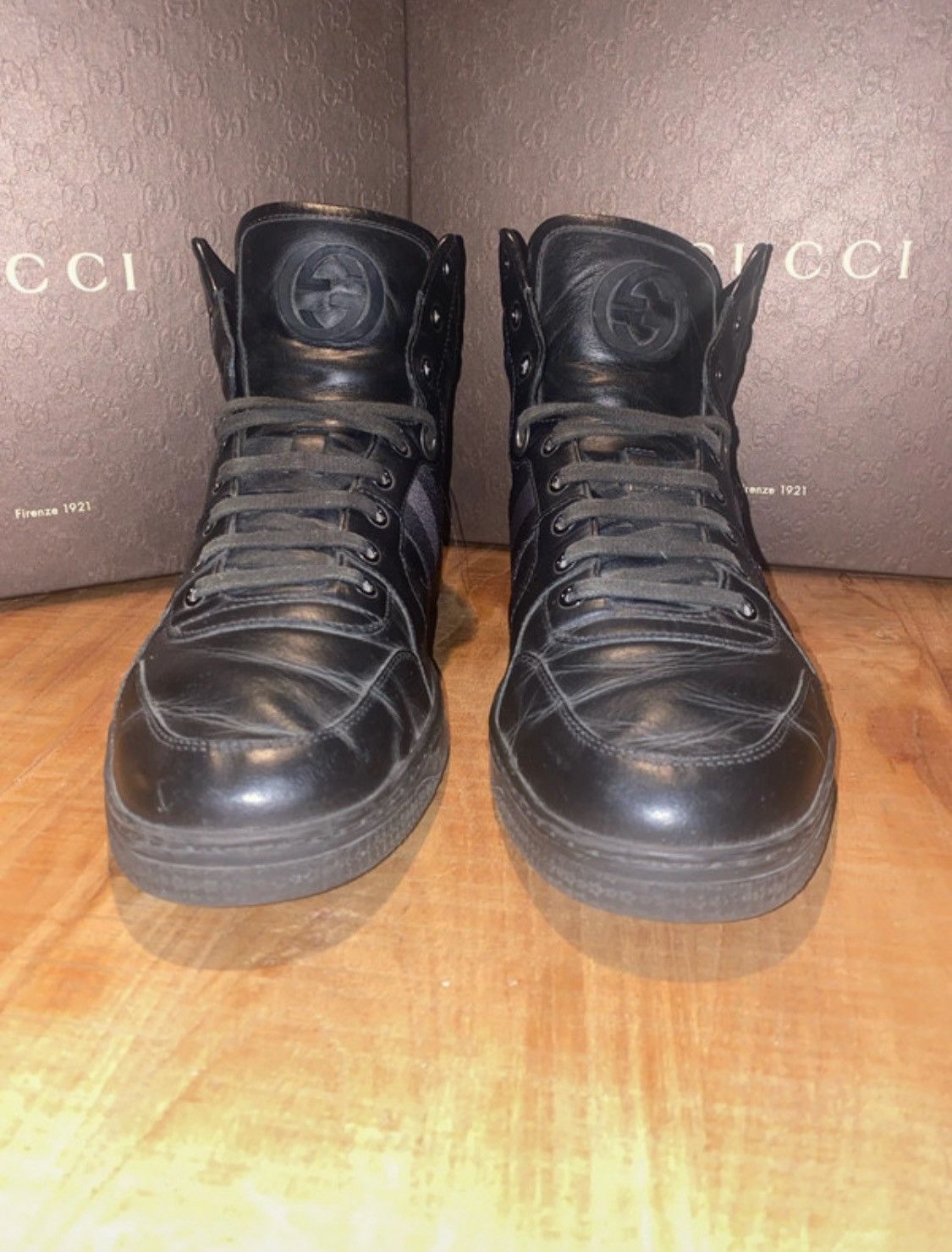 Gucci Gucci High Top Sneakers Size US 10 / EU 43 - 3 Thumbnail