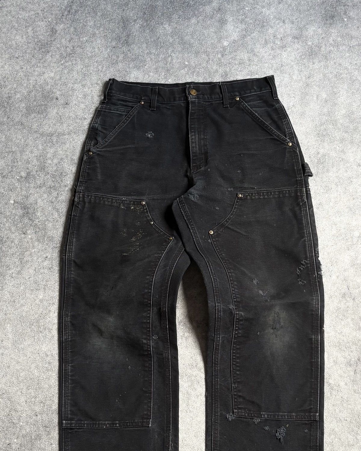 Carhartt Faded Black Carhartt Double Knee Pants Size US 30 / EU 46 - 3 Thumbnail