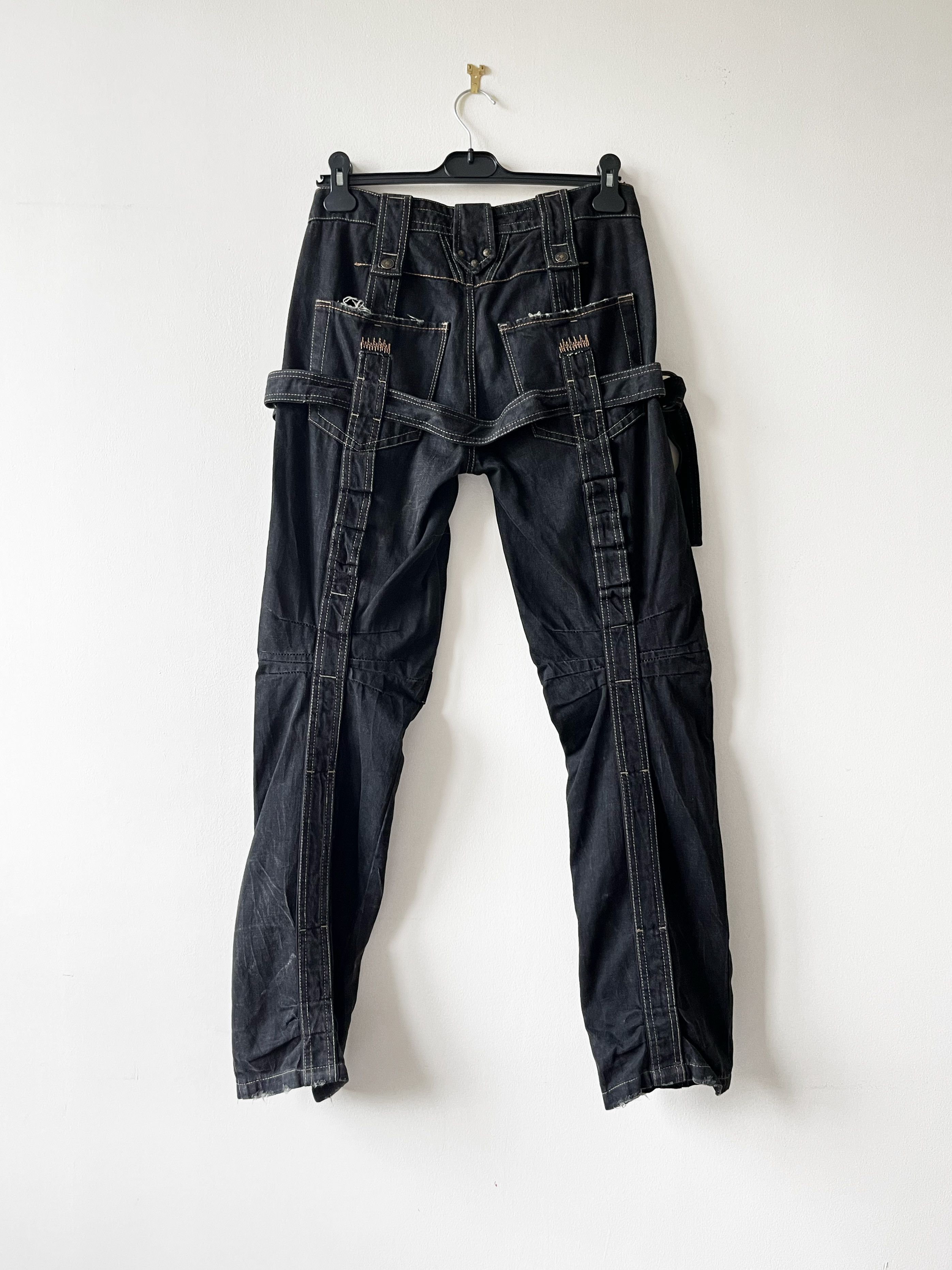 Marithe + Francois Girbaud Marithe Francois Girbaud strap jeans Size 29" - 2 Thumbnail