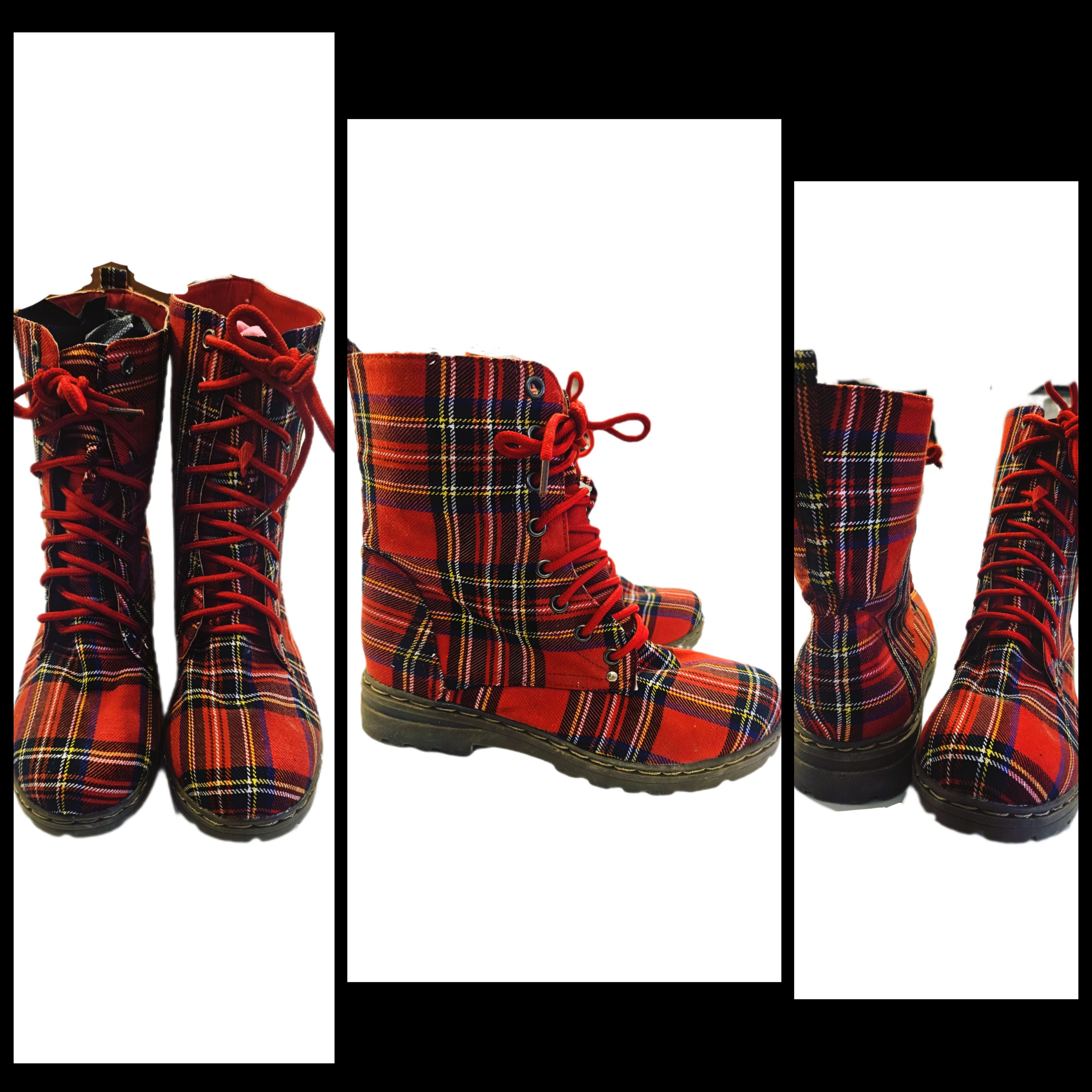 Other Carini Tartan Plaid Punk Boots Women’s US 8 New with Tags Size US 8 / IT 38 - 1 Thumbnail