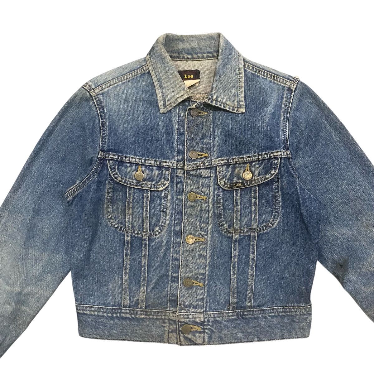 Lee Vintage Lee Denim Trucker Jacket Distressed Faded 70s/80s Size US S / EU 44-46 / 1 - 3 Thumbnail