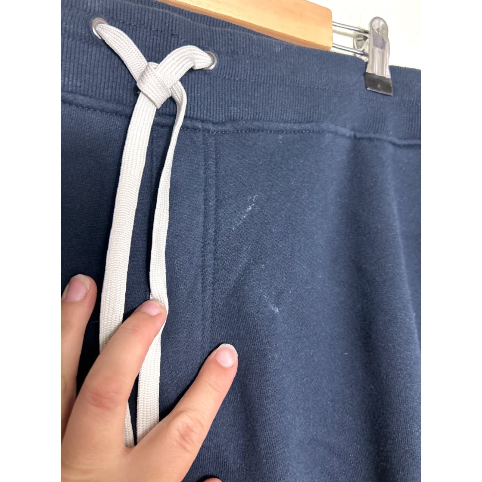 Vintage True Classic Fleece Joggers Mens 2XL Navy Blue Cotton Polyester Spandex Tapered Pockets Drawstring Elastic Waist M Size US 39 - 6 Thumbnail