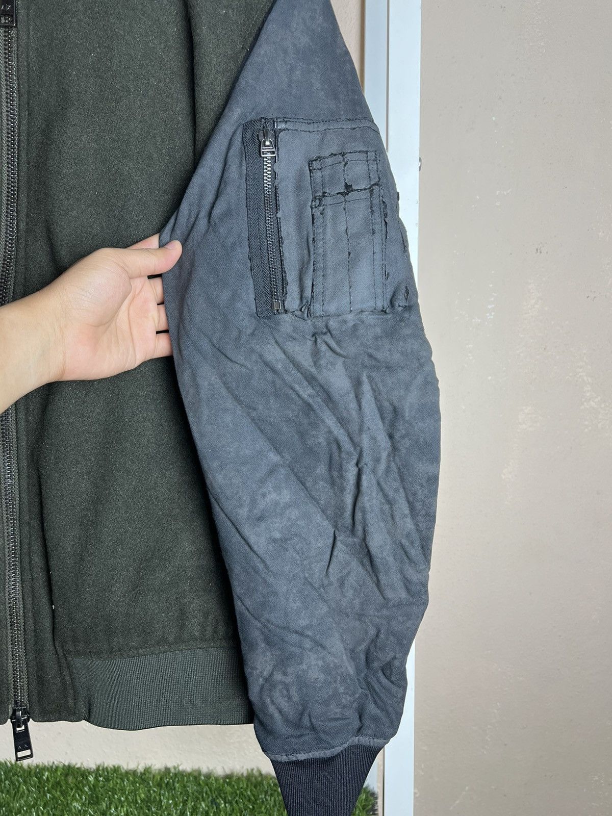 Armani Exchange × Designer Armani Exchange Dual Peat Green Trench & Bomber Jacket Coat Size US M / EU 48-50 / 2 - 5 Thumbnail