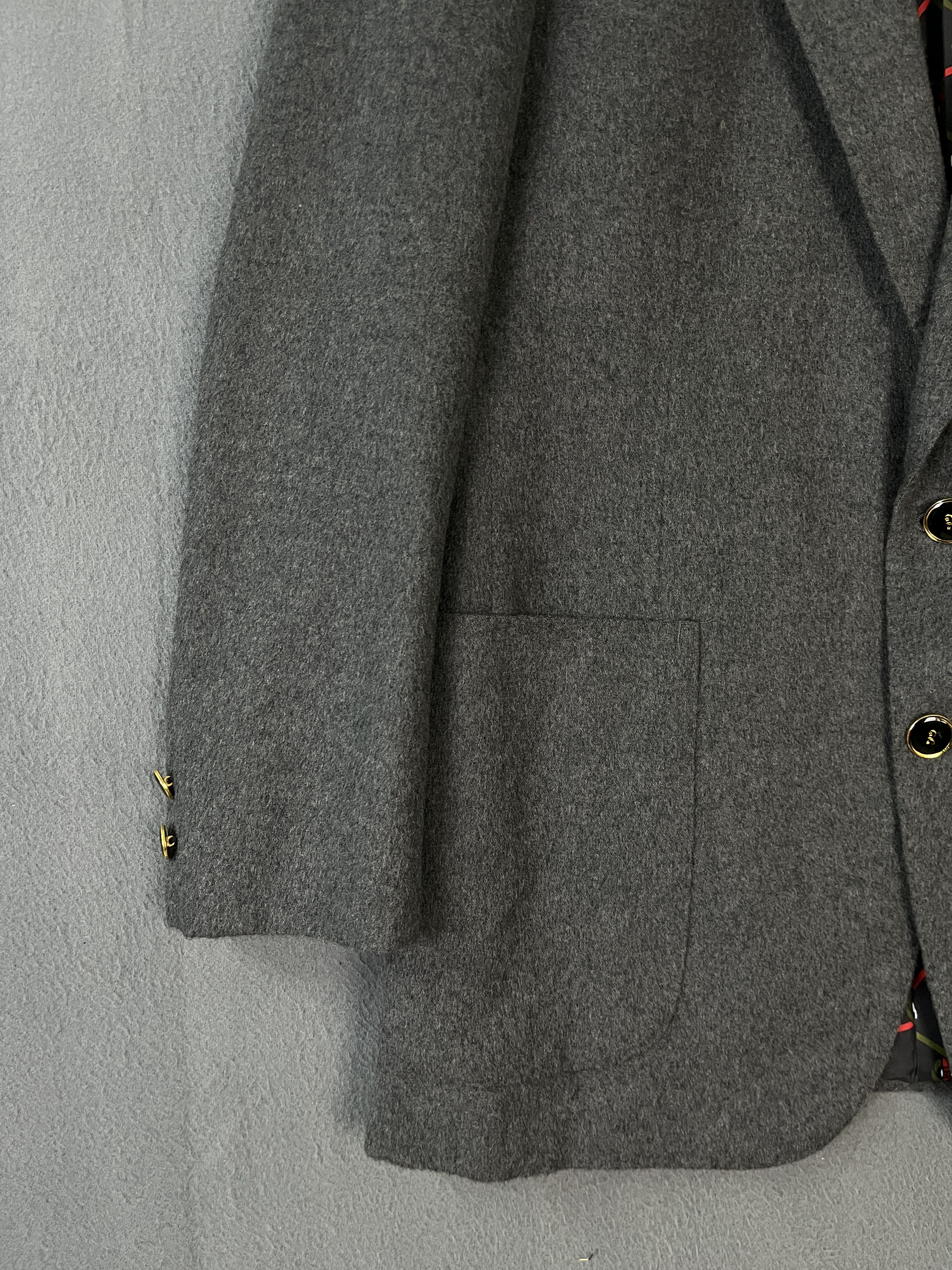 Roberta di Camerino Wool and Cashmere Grey Blazer Size 40R - 4 Thumbnail