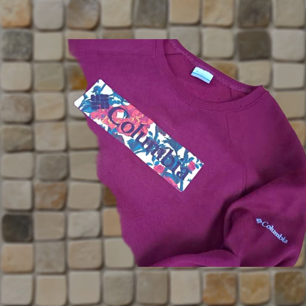 Vintage Columbia Sweatshirt Womens Pullover Flower Child Crew Neck Purple 2XL Long Sleeve Cotton Size XXL / US 16-18 / IT 52-54 - 1 Thumbnail