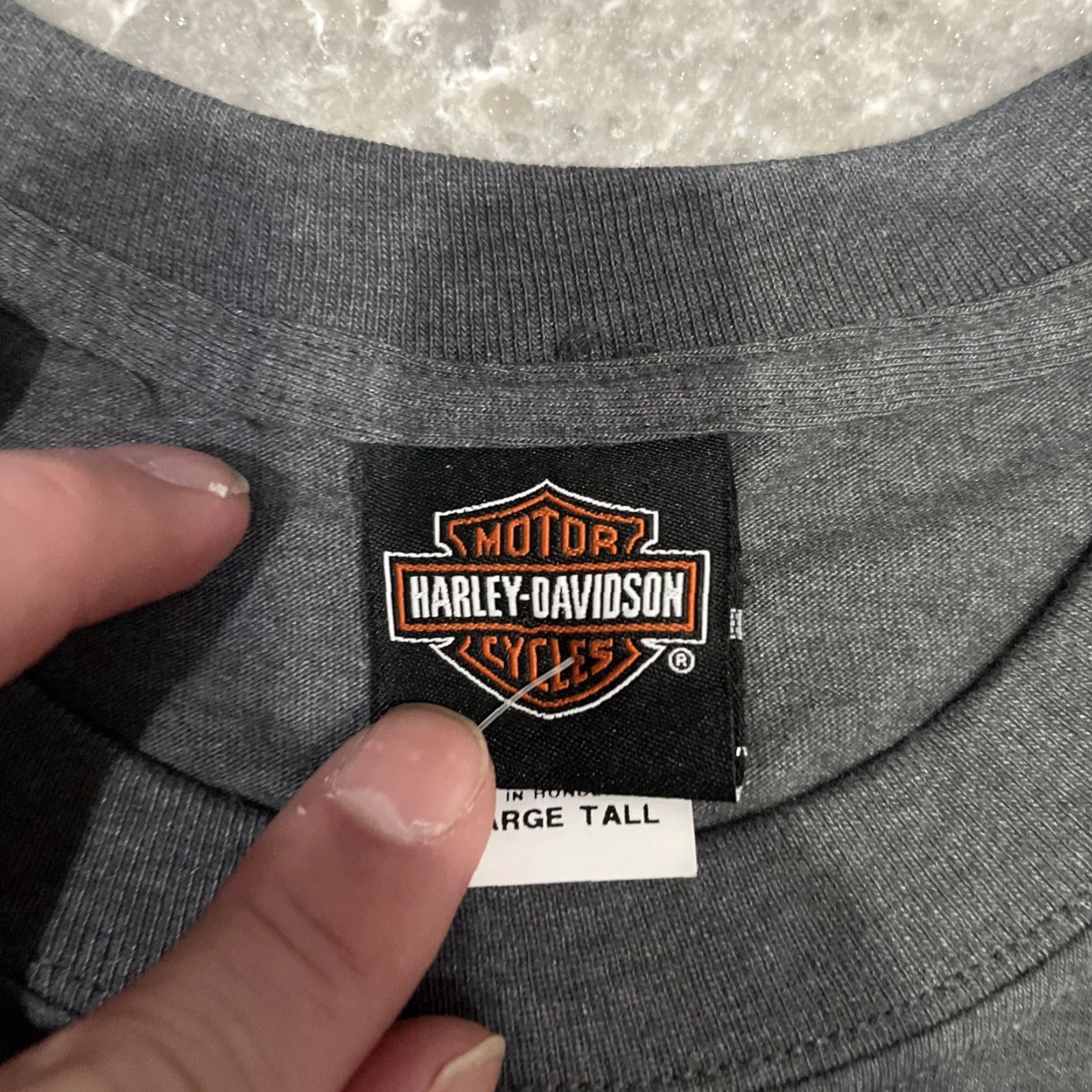 Harley Davidson VINTAGE Harley-Davidson T-Shirt Los Angeles La Ca Gray XL Mens Crew Neck Short Sleeve Cotton Logo USA Biker Motorcycle 2010s Size US XL / EU 56 / 4 - 3 Thumbnail