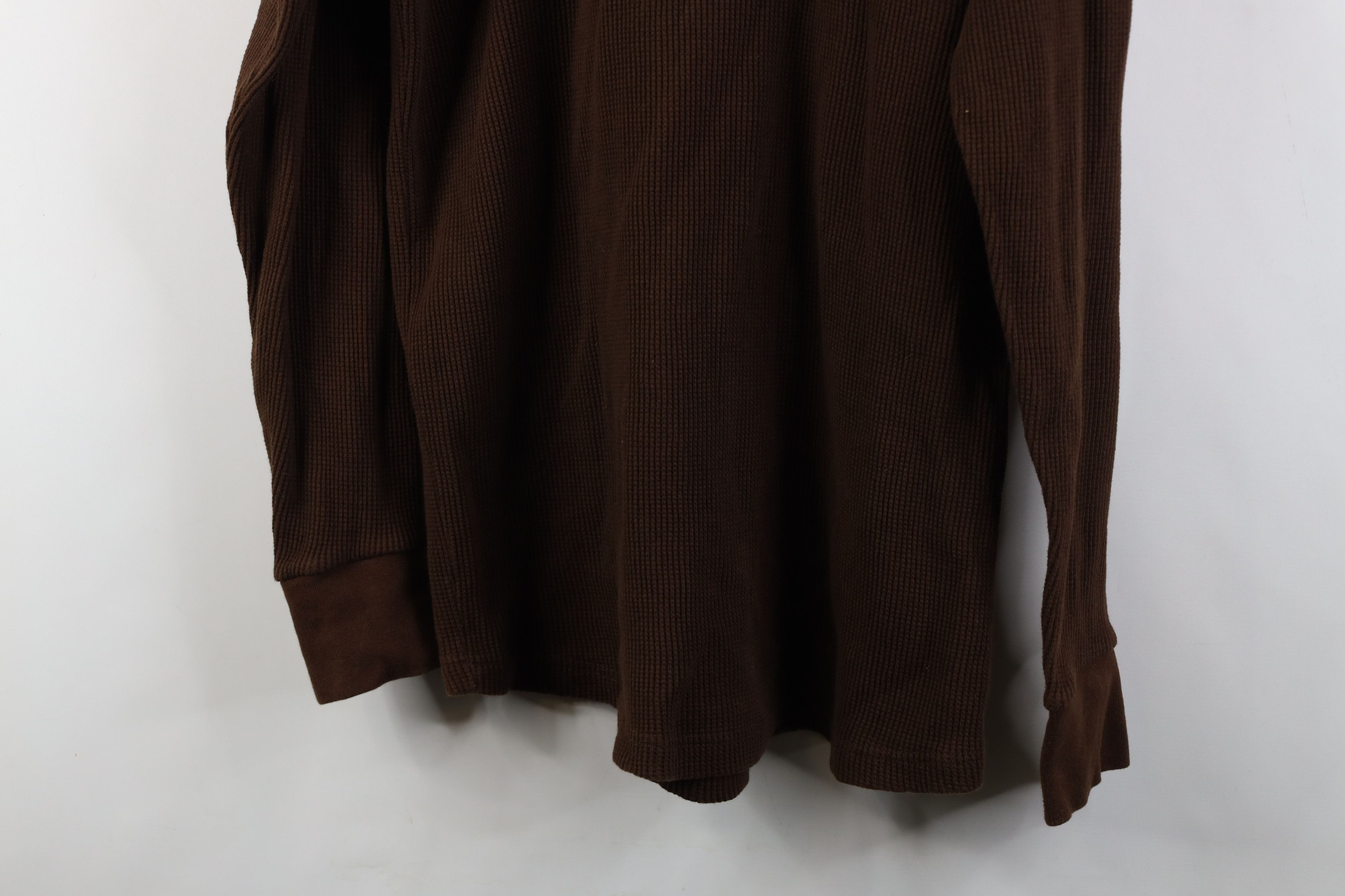Vintage Vintage 90s Y2K Streetwear Waffle Knit Long Sleeve T-Shirt Size US L / EU 52-54 / 3 - 13 Thumbnail