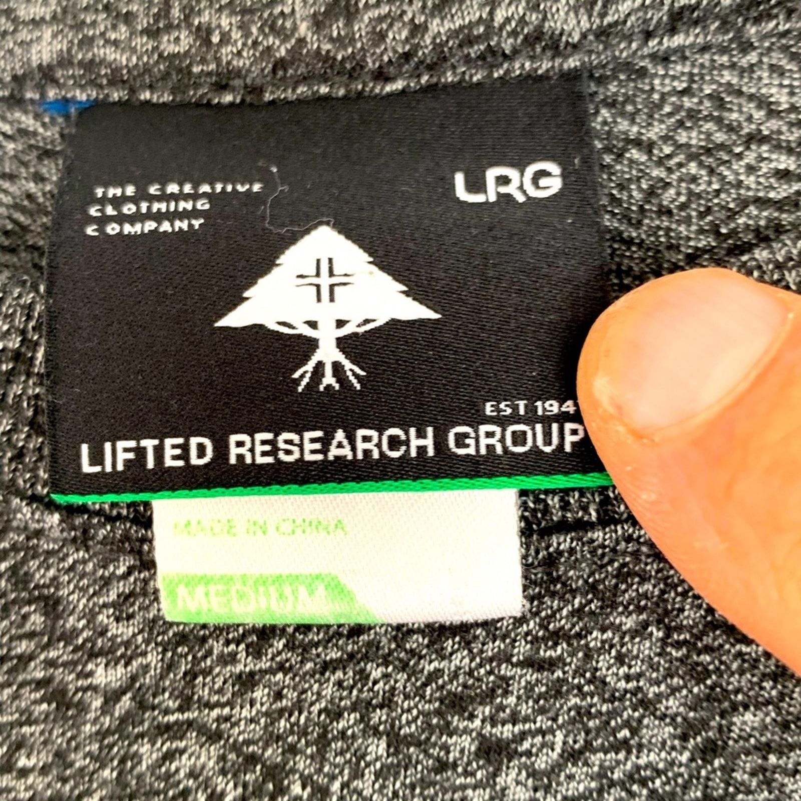LRG MENS LRG LIFTED RESEARCH GROUP COTTON POLY SHIRT CHARCOAL Size US M / EU 48-50 / 2 - 4 Thumbnail