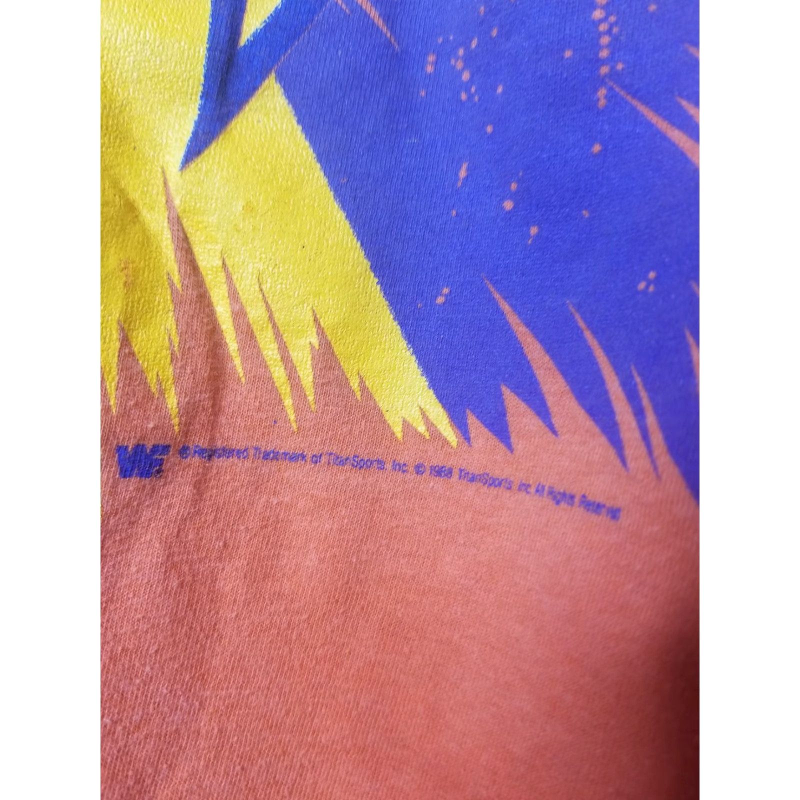 Vintage VINTAGE Ultimate Warrior WWF Tee Men S T-Shirt Orange 1991 Single Stitch Graphic Tee Size US S / EU 44-46 / 1 - 2 Thumbnail