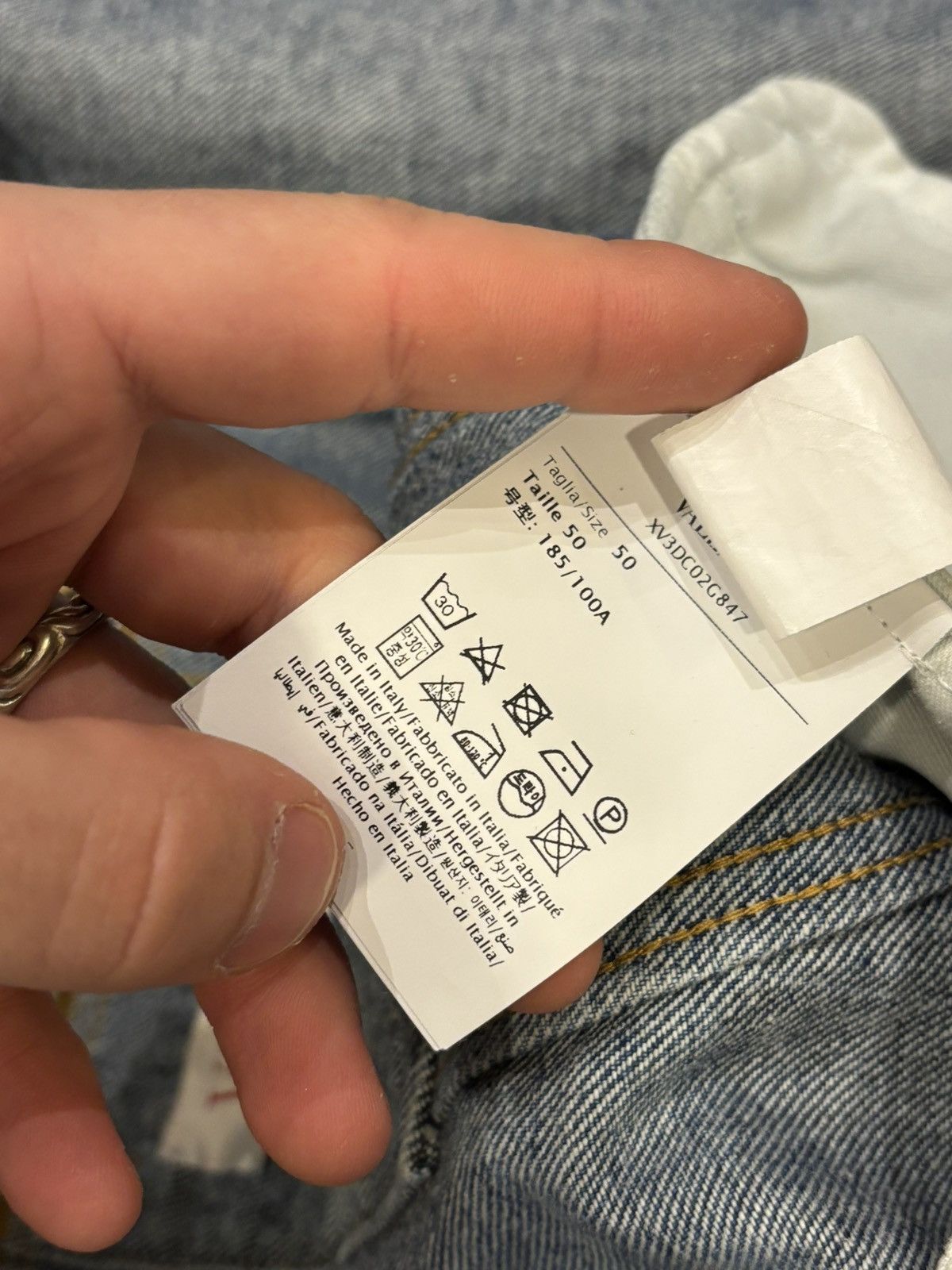 Valentino Valentino V LogoDenim Trucker Jacket Size US M / EU 48-50 / 2 - 6 Thumbnail