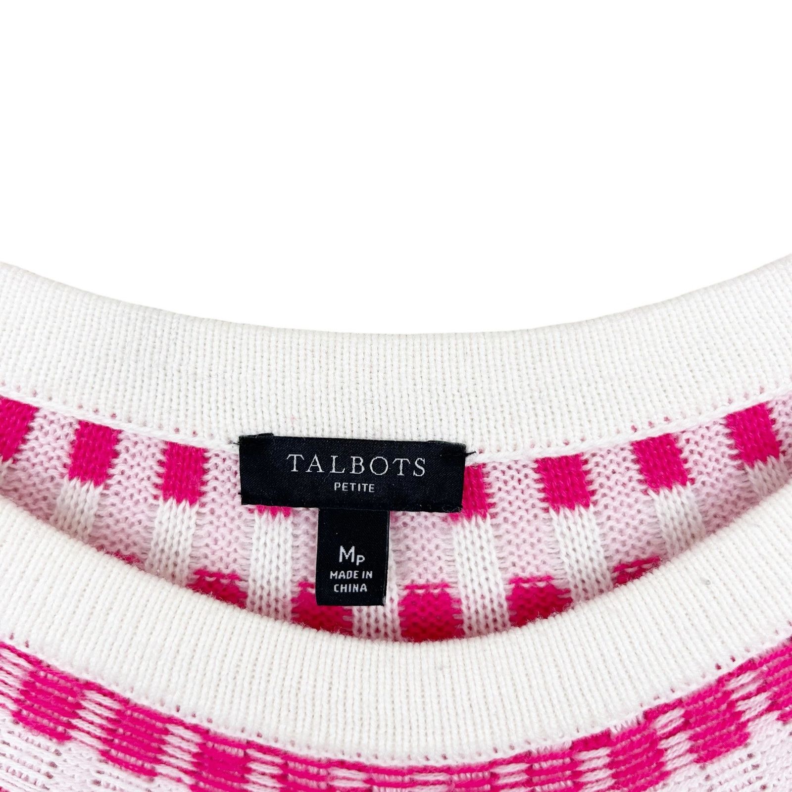 Other Talbots Gray Pink Knit Sweater Sz MP Size M / US 6-8 / IT 42-44 - 2 Thumbnail