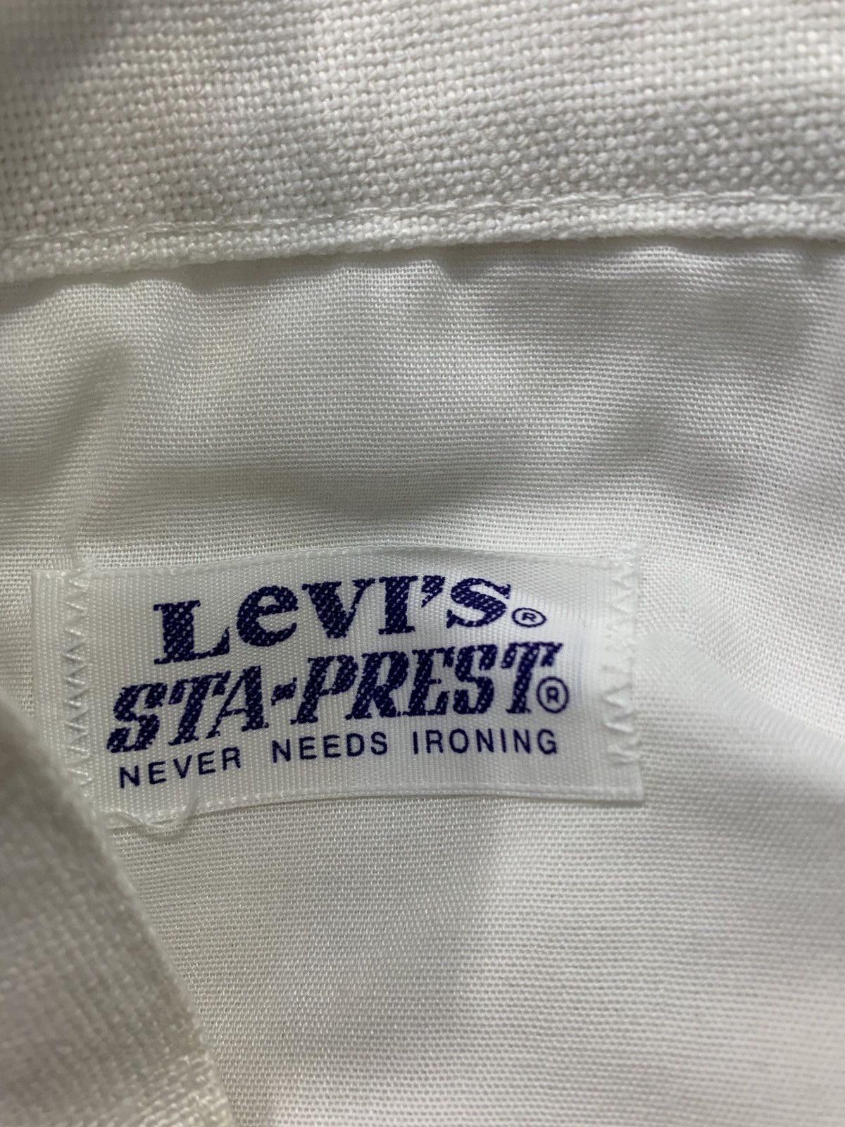 Levi's 80s Levis Strauss Sta-Prest White Denim Jeans Straight Cut Size US 28 / EU 44 - 6 Thumbnail