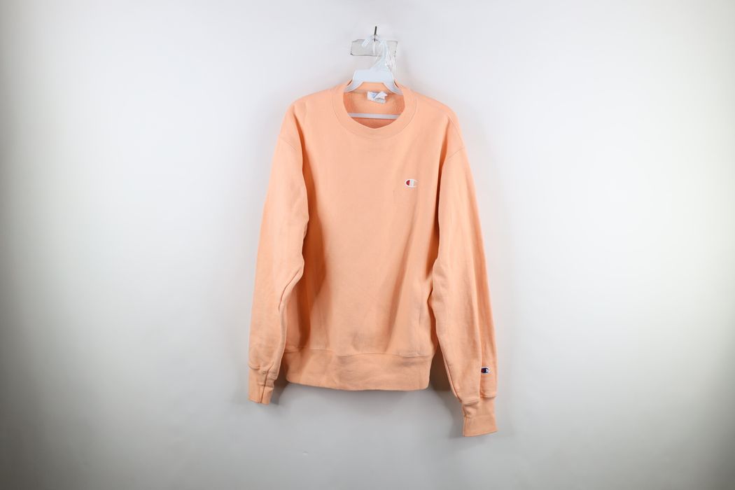 Vintage Champion Reverse Weave Crewneck Sweatshirt Coral Pink