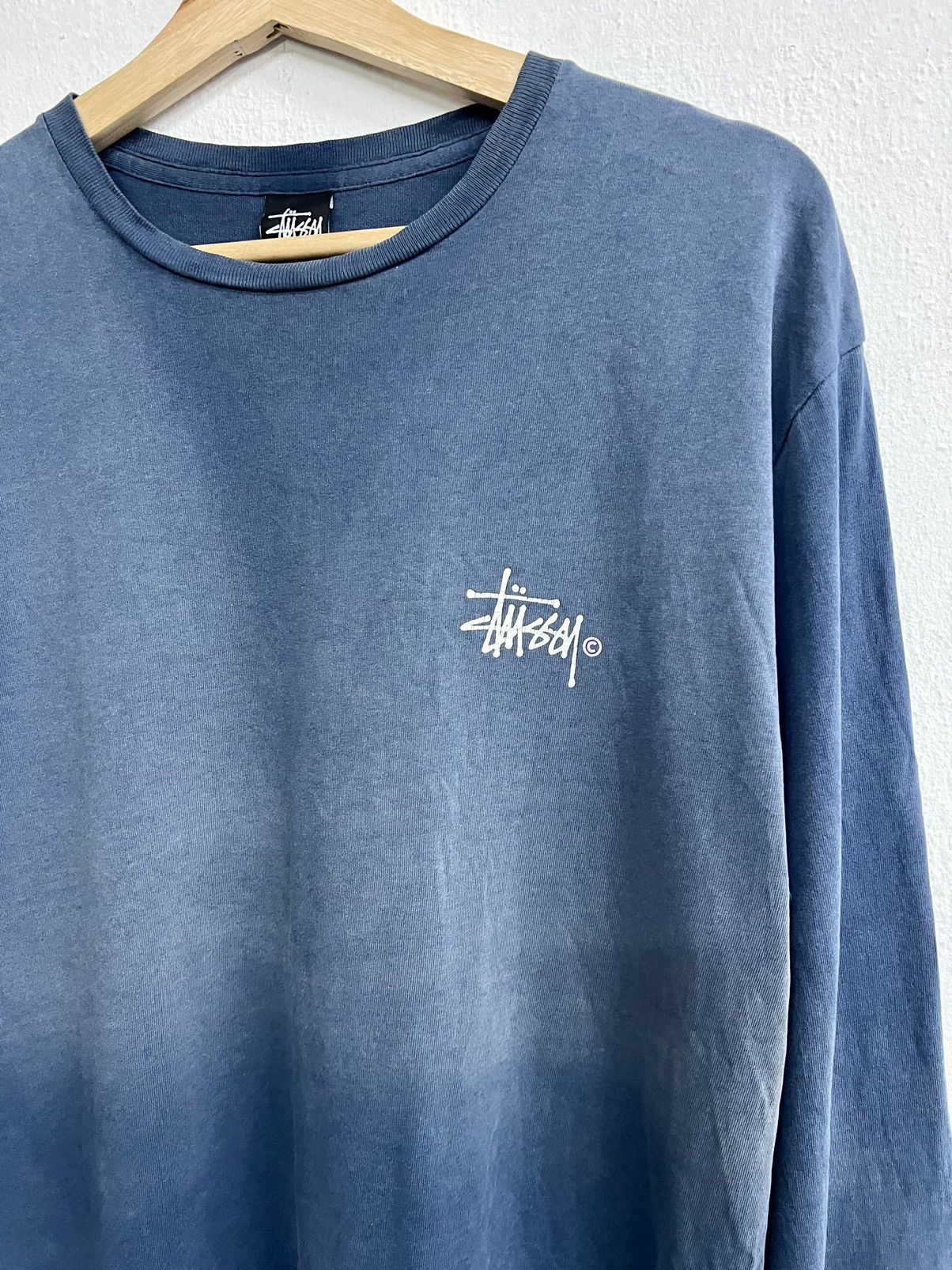 Stussy × Vintage VINTAGE Y2K FADED THRASHED STUSSY BIG LOGO TEE Size US L / EU 52-54 / 3 - 3 Thumbnail