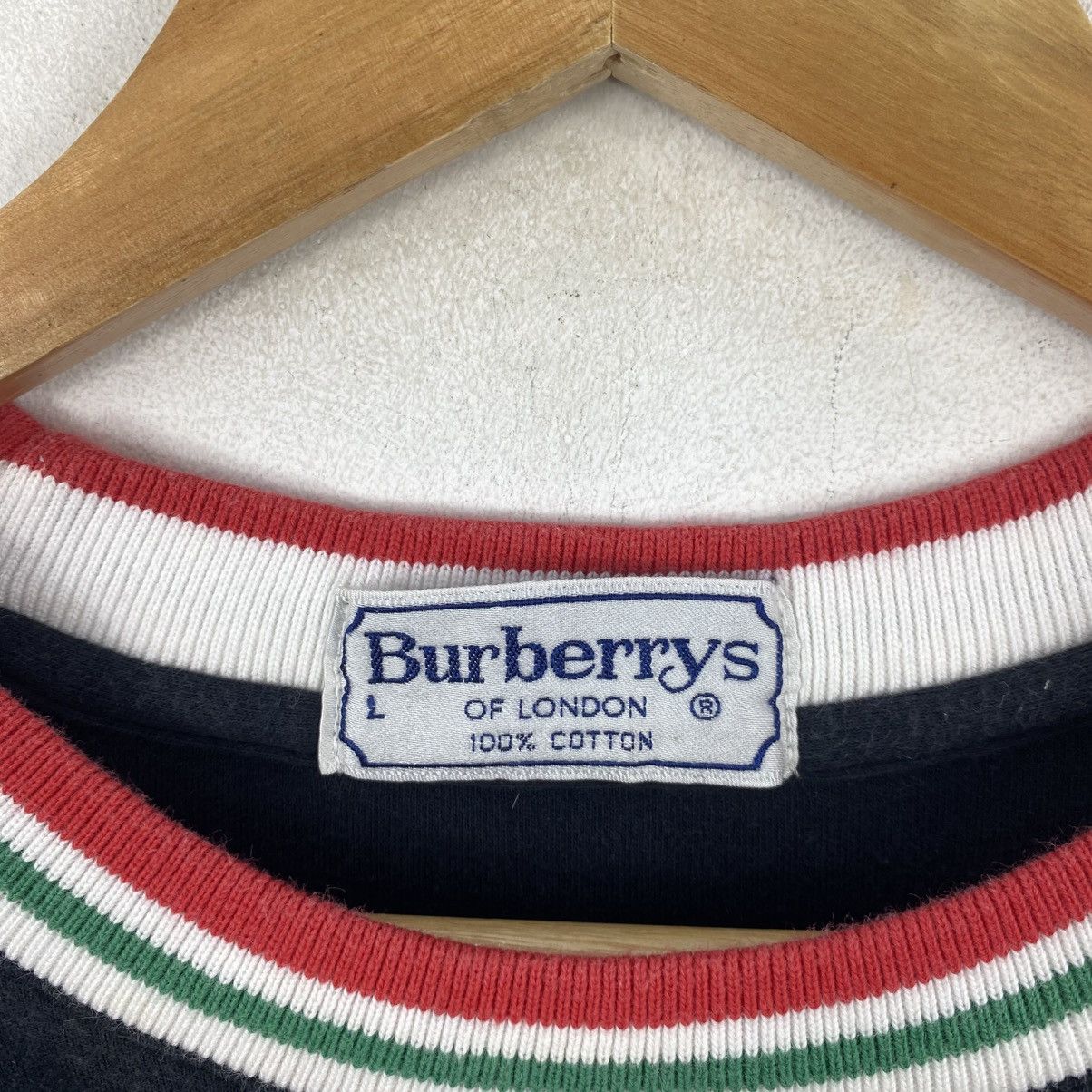 Burberry Vintage BURBERRYS Pocket T-Shirt Sweatshirt Top with Striped Size US L / EU 52-54 / 3 - 8 Thumbnail