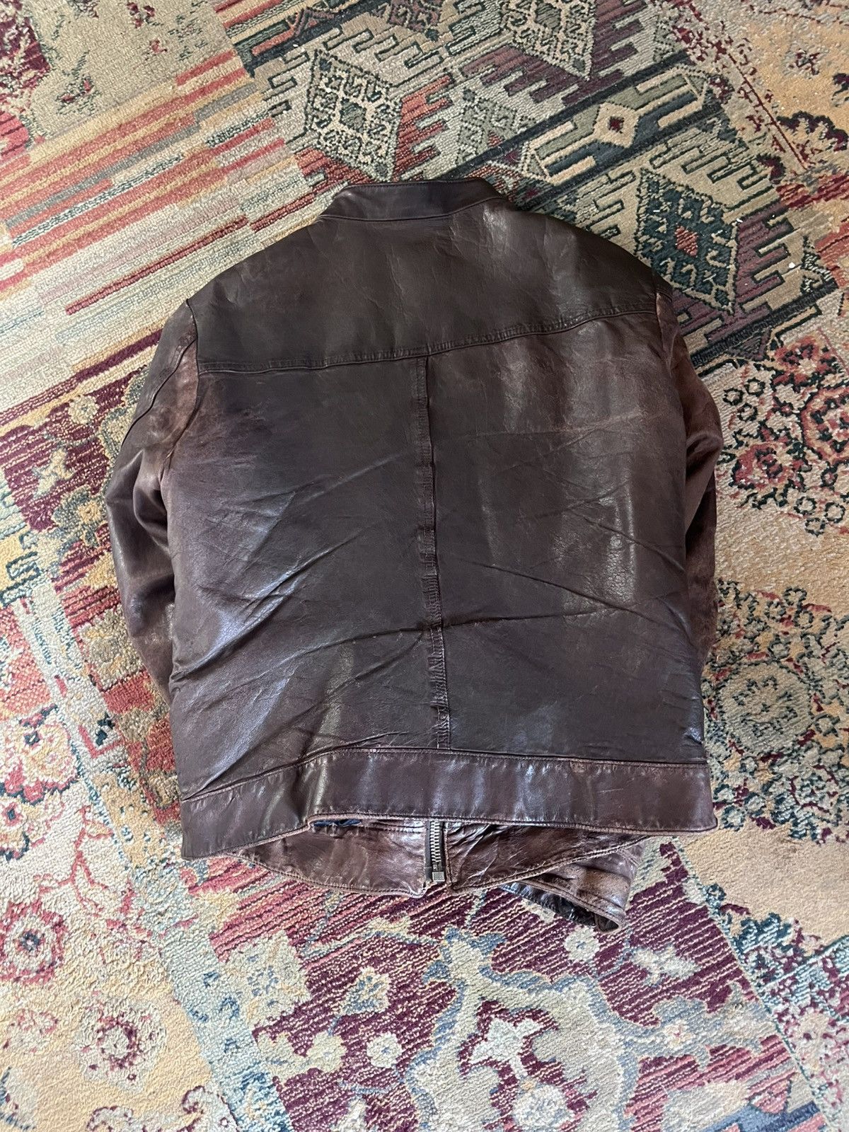 Dolce & Gabbana Dolce & Gabbana - Vintage Leather Jacket Brown Faded Size US M / EU 48-50 / 2 - 9 Thumbnail