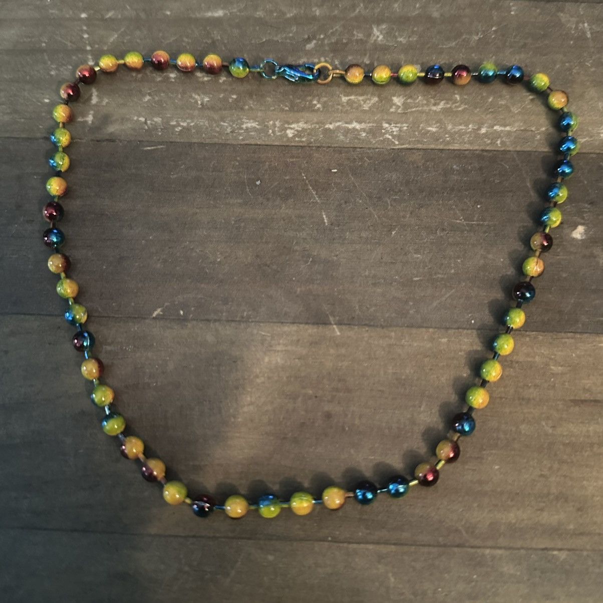 Other Multi color enamel coated bead chain necklaceh Size ONE SIZE - 4 Thumbnail