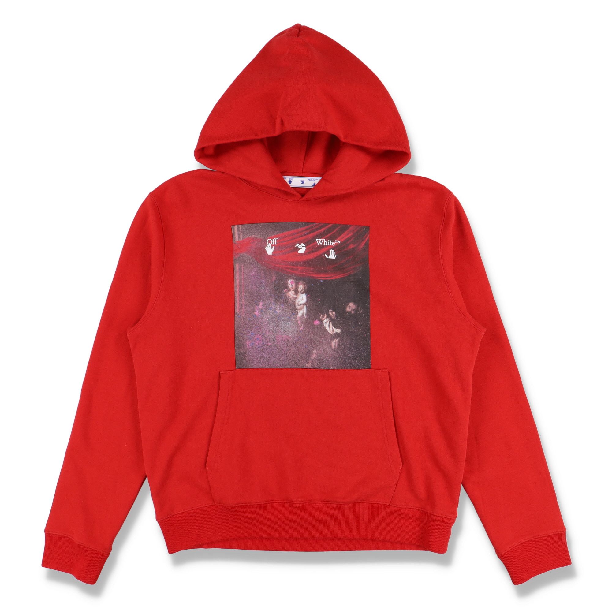 Off-White Red Sprayed Caravaggio Arrows Hoodie Size XXL / US 16-18 / IT 52-54 - 2 Thumbnail