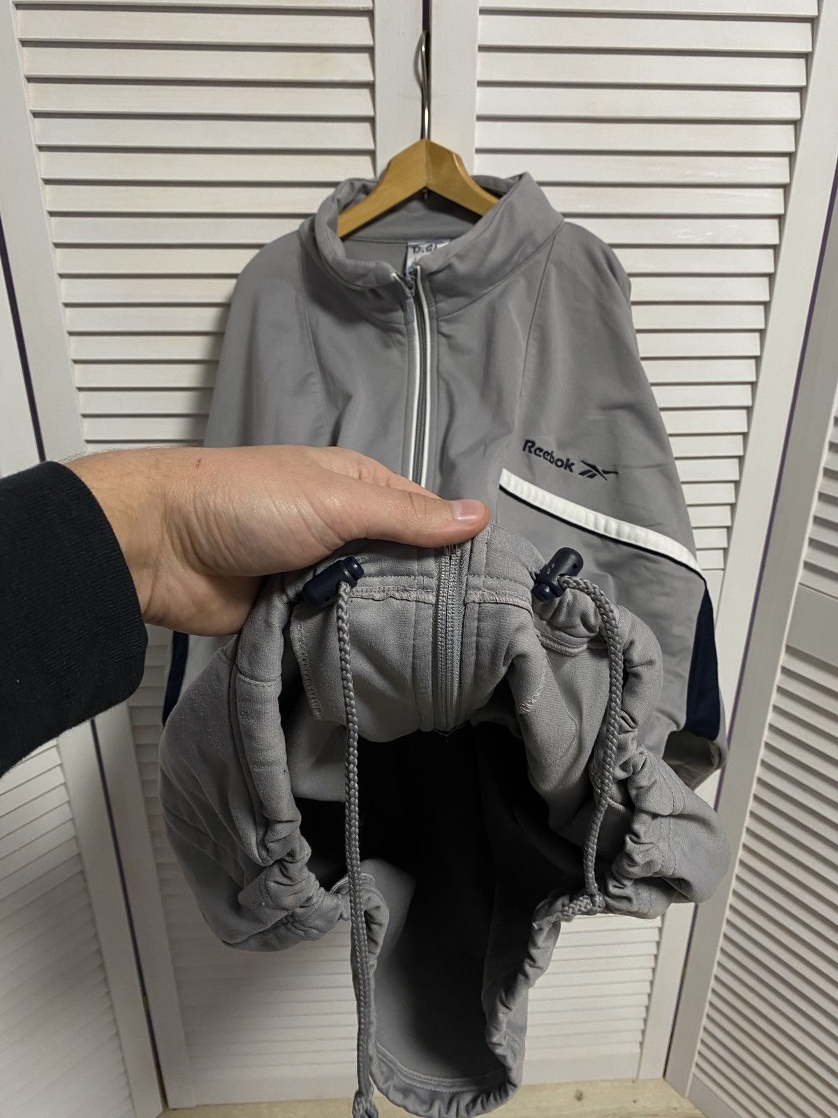 Reebok 💿 Vintage 90s zip up sweater Reebok Big Logo Size US XL / EU 56 / 4 - 6 Thumbnail