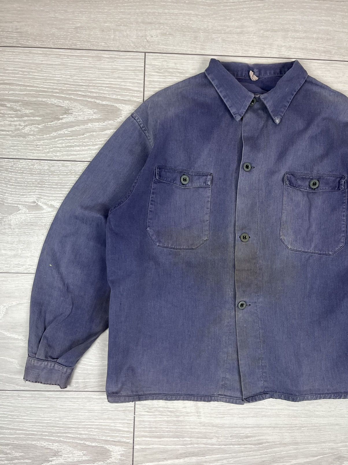 Le Laboureur Le Laboureur Vintage 70s Blue French Work Chore Jacket Size US M / EU 48-50 / 2 - 4 Thumbnail